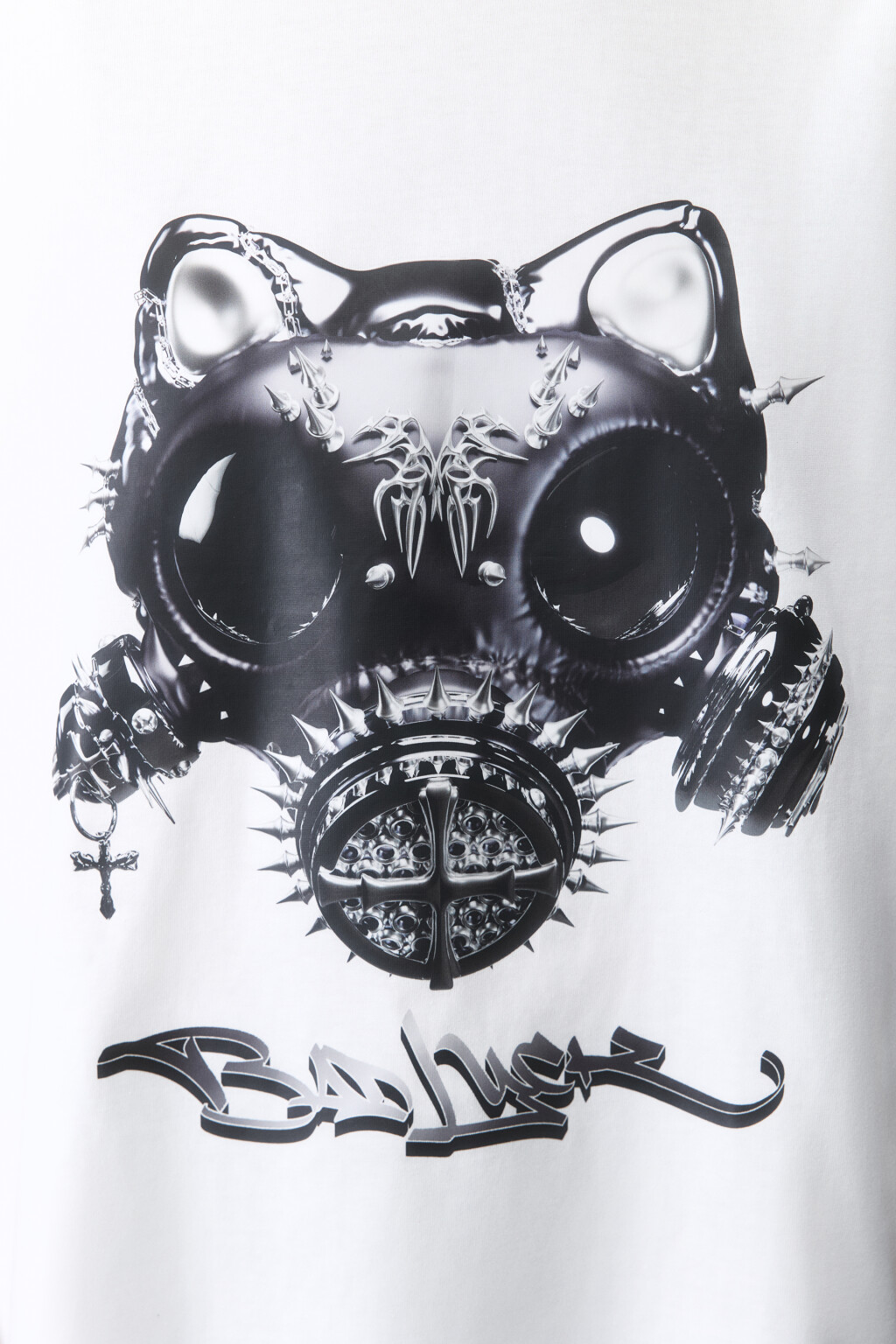 Футболка хлопковая с принтом - цвет белый - 6