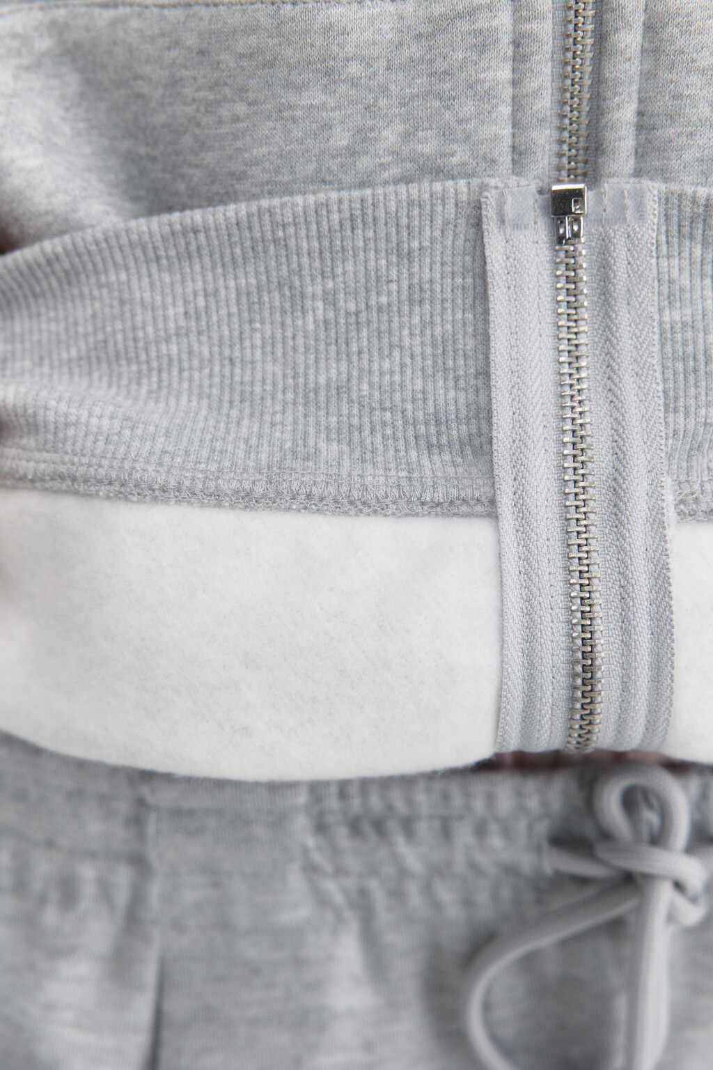 Худи на молнии оверсайз с принтом на спине - цвет серый - 8