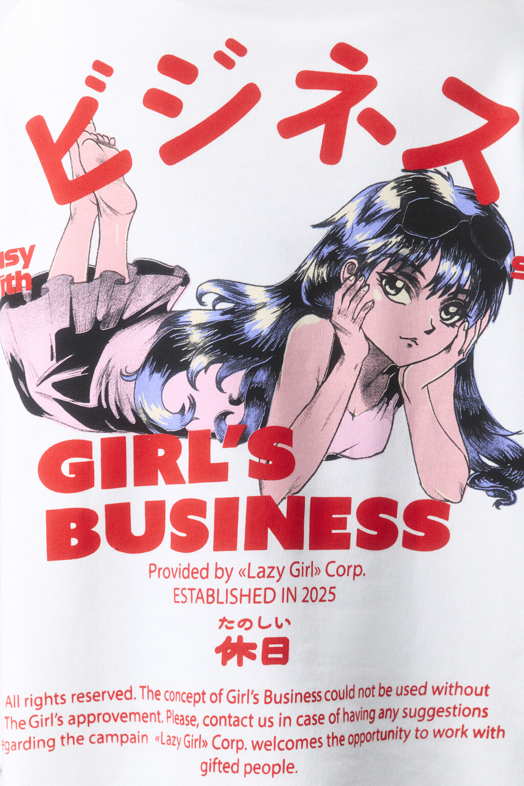 Худи oversize с капюшоном и принтом - цвет белый - 7