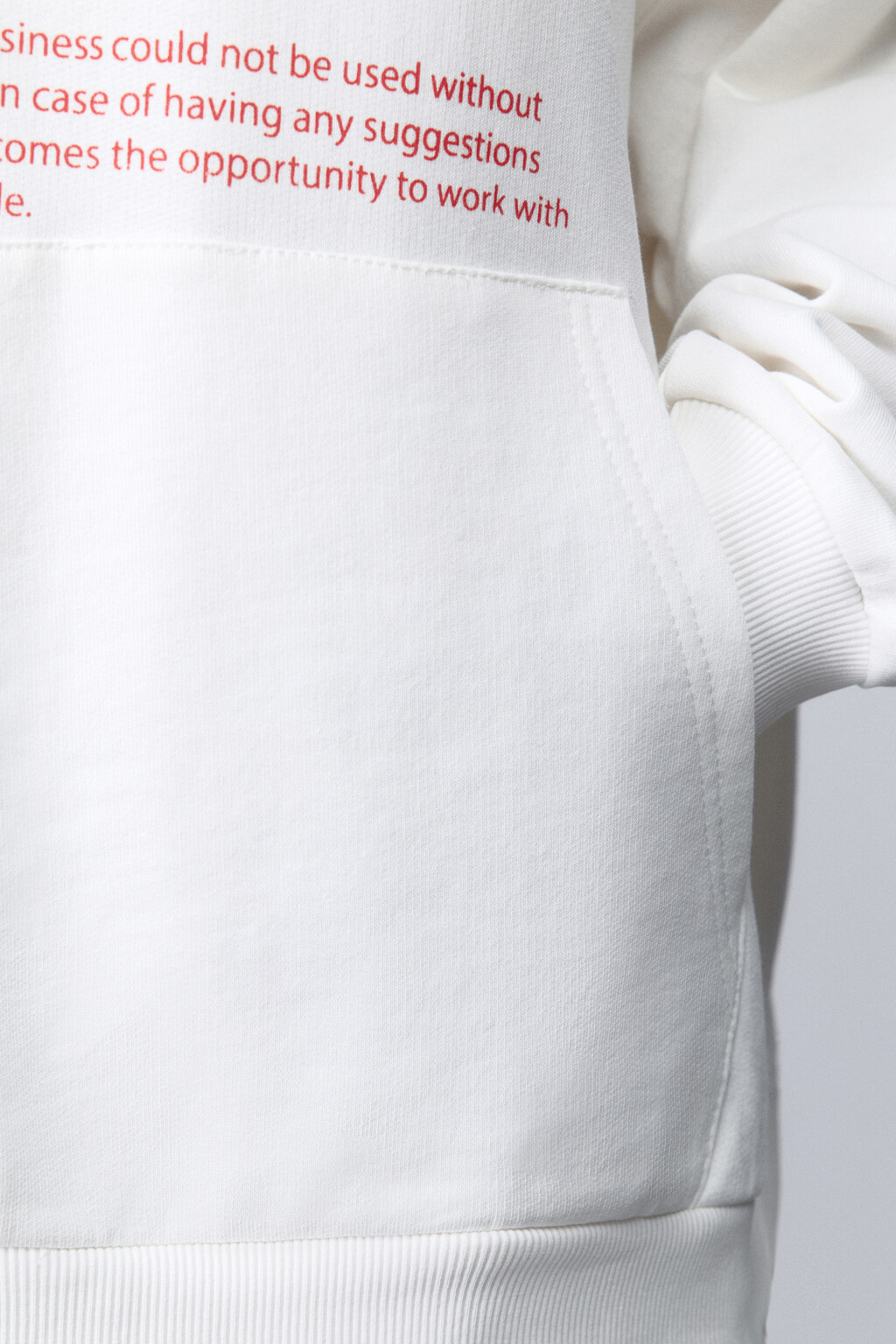 Худи oversize с капюшоном и принтом - цвет белый - 8