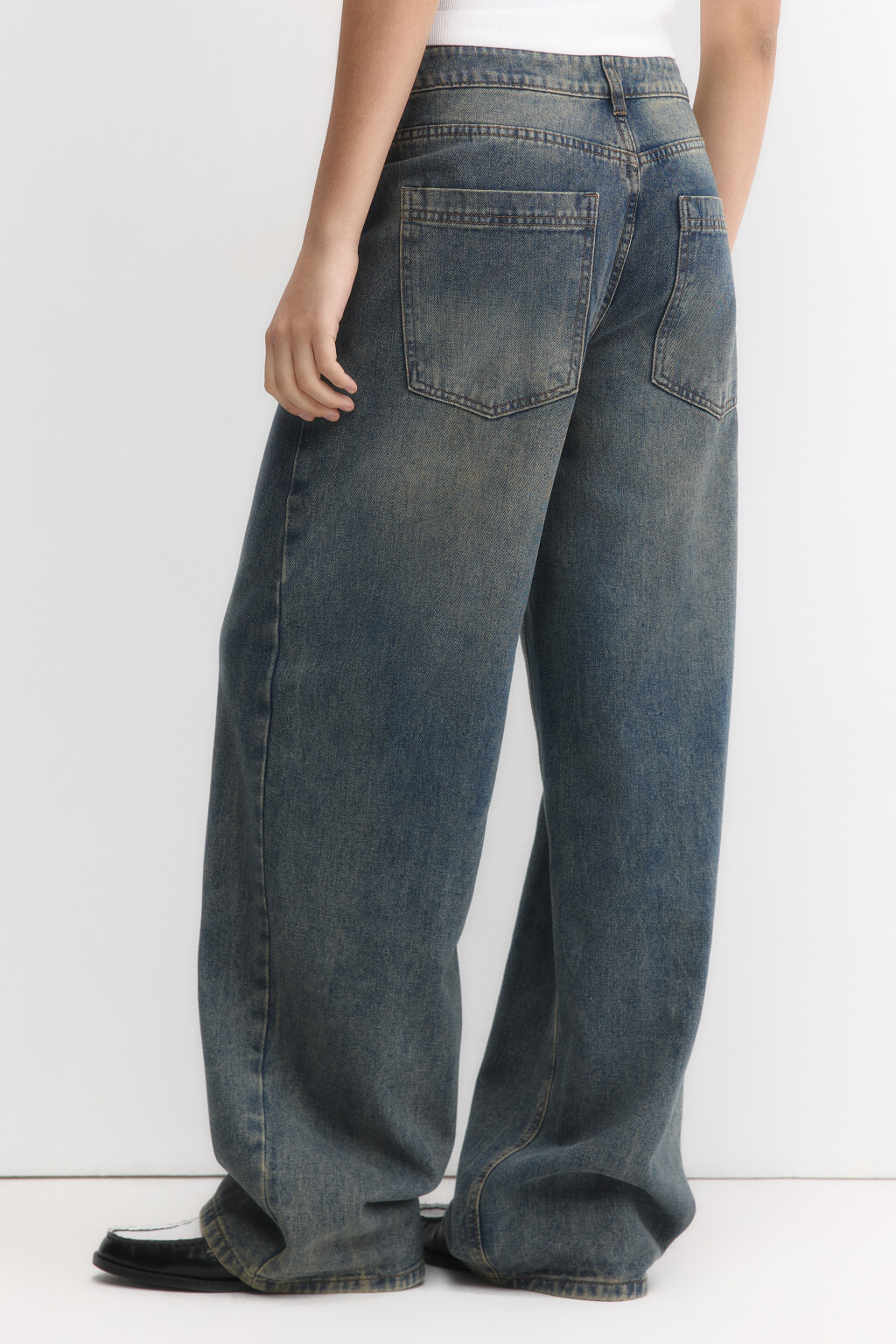 Джинсы baggy fit со средней посадкой - цвет темный тинт - 4