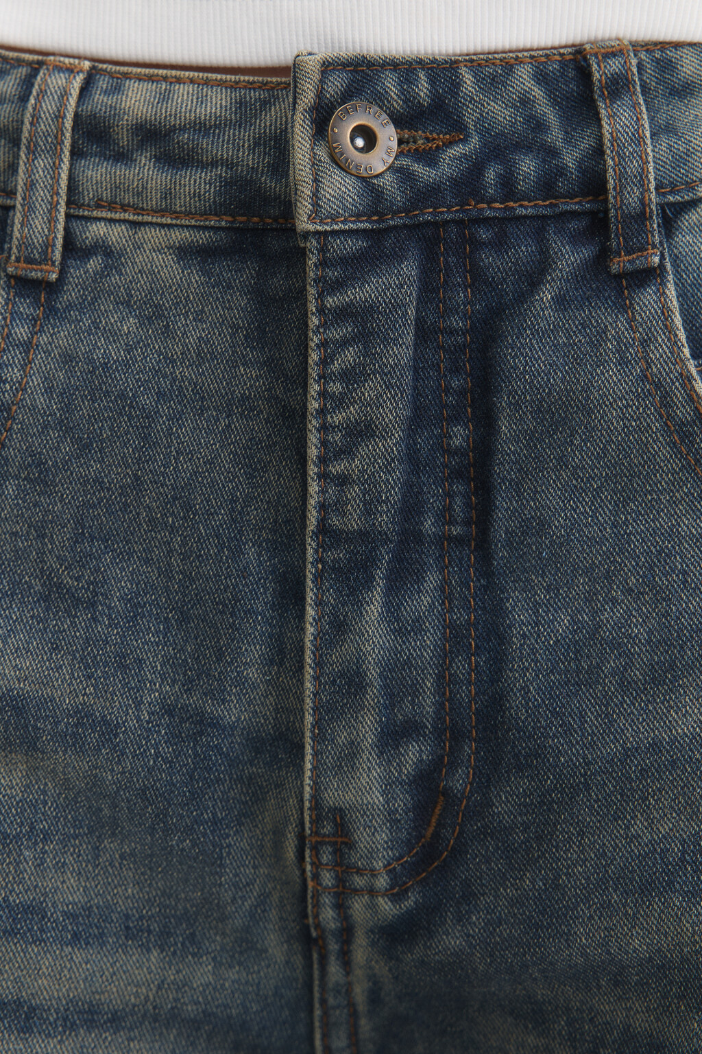 Джинсы baggy fit со средней посадкой - цвет темный тинт - 6