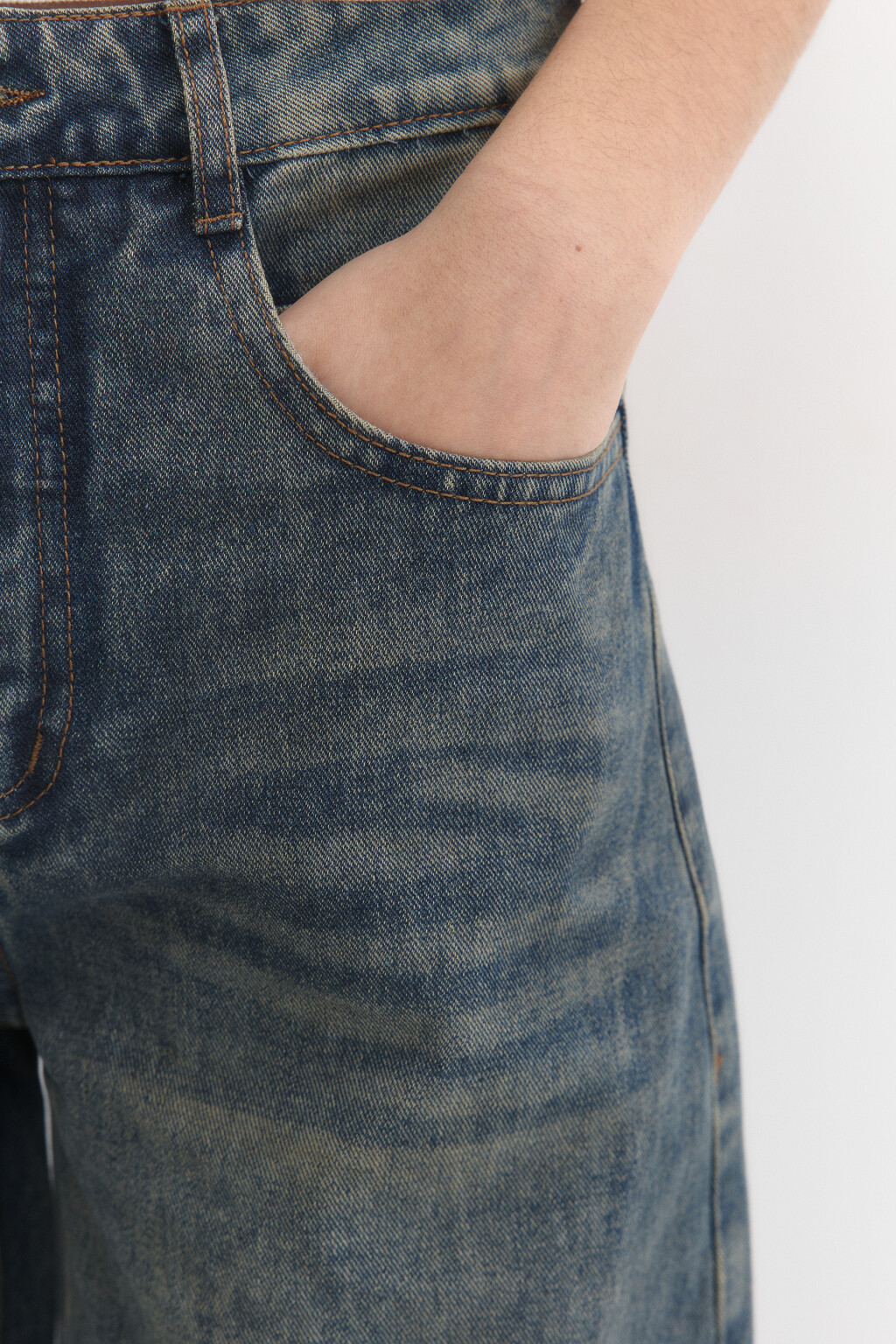 Джинсы baggy fit со средней посадкой - цвет темный тинт - 7