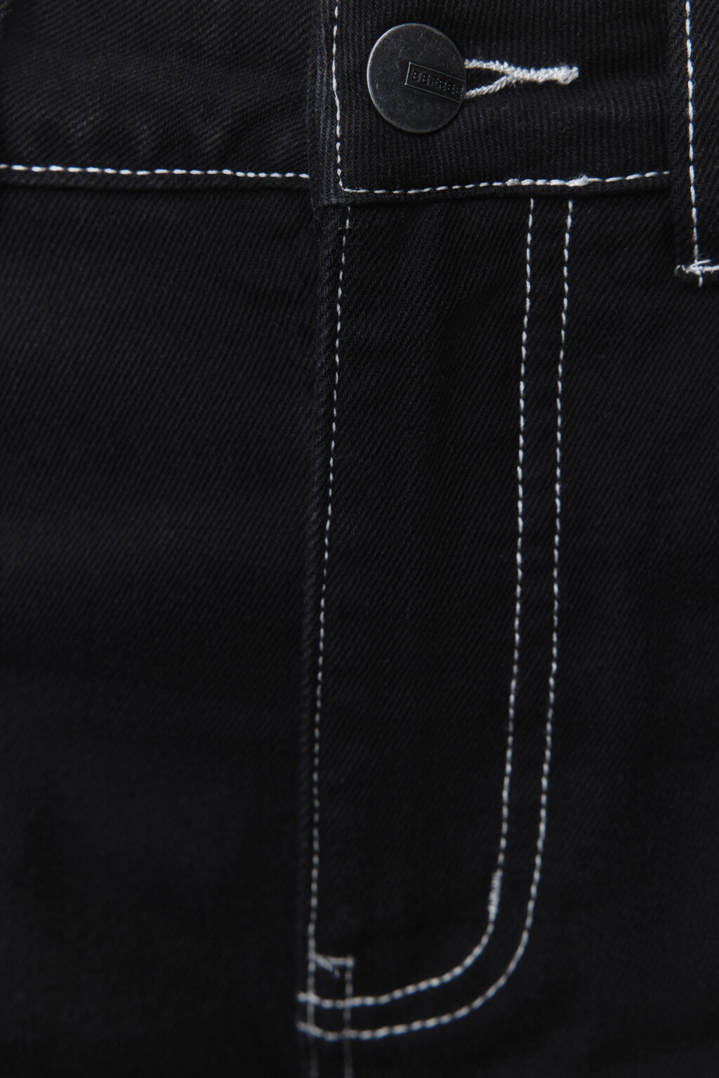 Джинсы широкие с контрастными швами - цвет черный - 6