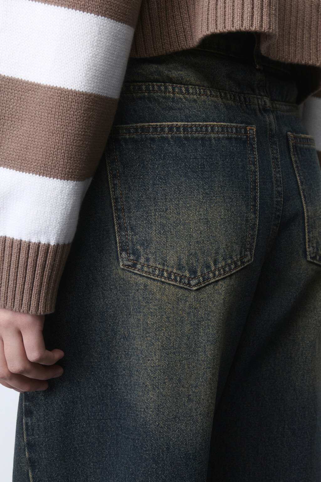 Джинсы barrel fit с высокой посадкой - цвет темный тинт - 6