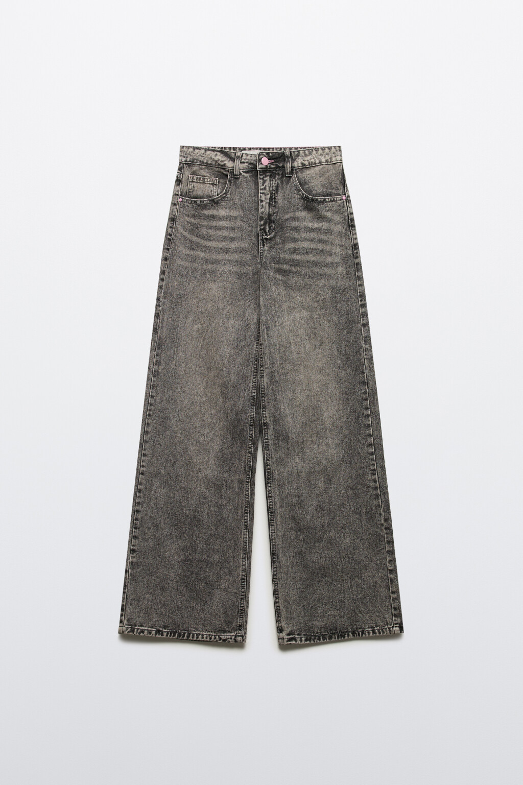 Джинсы широкие со средней посадкой - цвет серый - 8