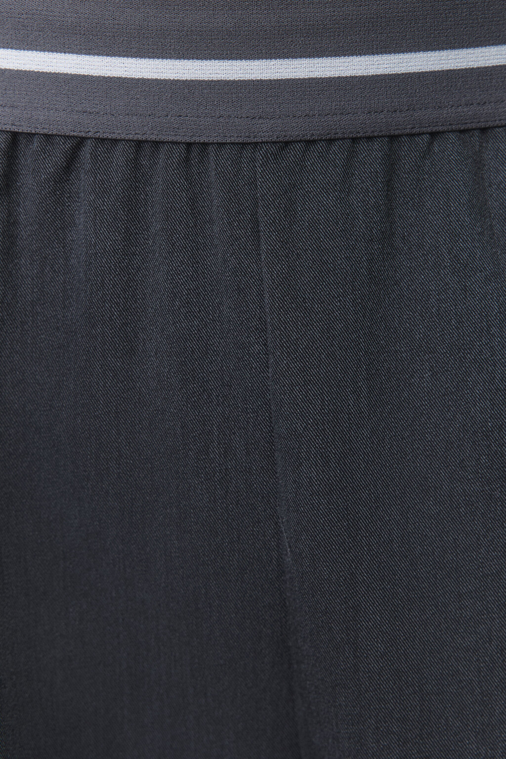 Брюки широкие костюмные с контрастным поясом - цвет серый - 7