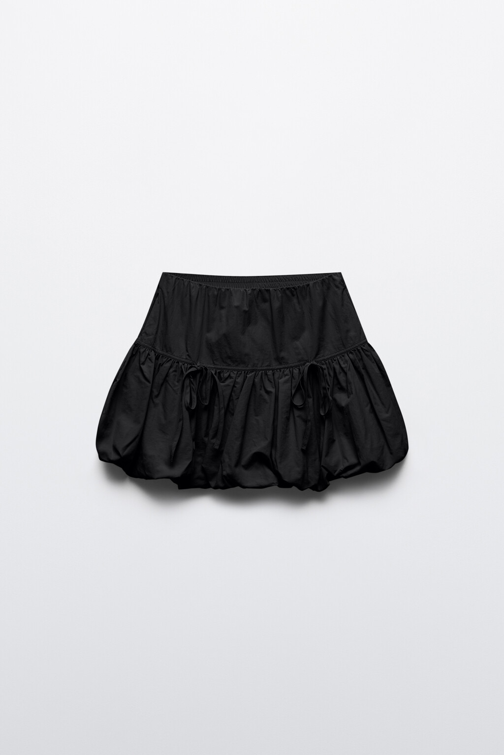 Юбка-баллон мини пышная с бантиками - цвет черный - 7