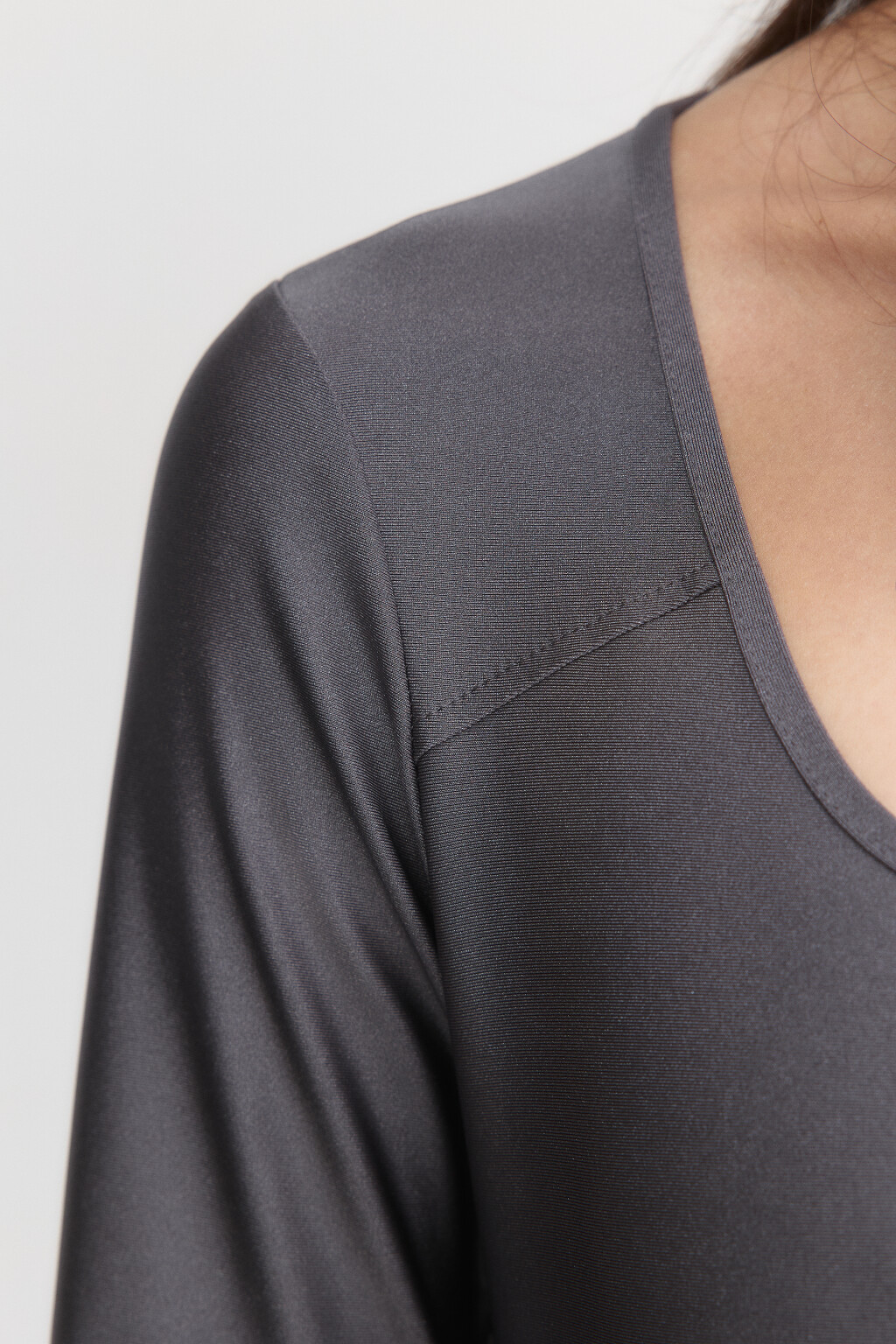 Лонгслив-корсет укороченный с принтом - цвет серый - 7