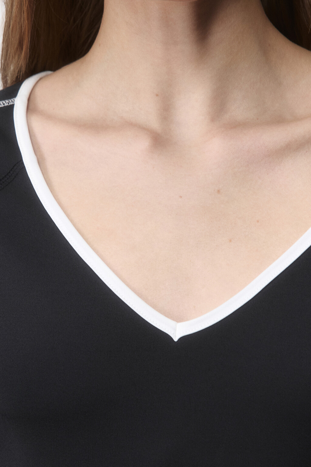 Боди-лонгслив с контрастными швами - цвет черный - 7