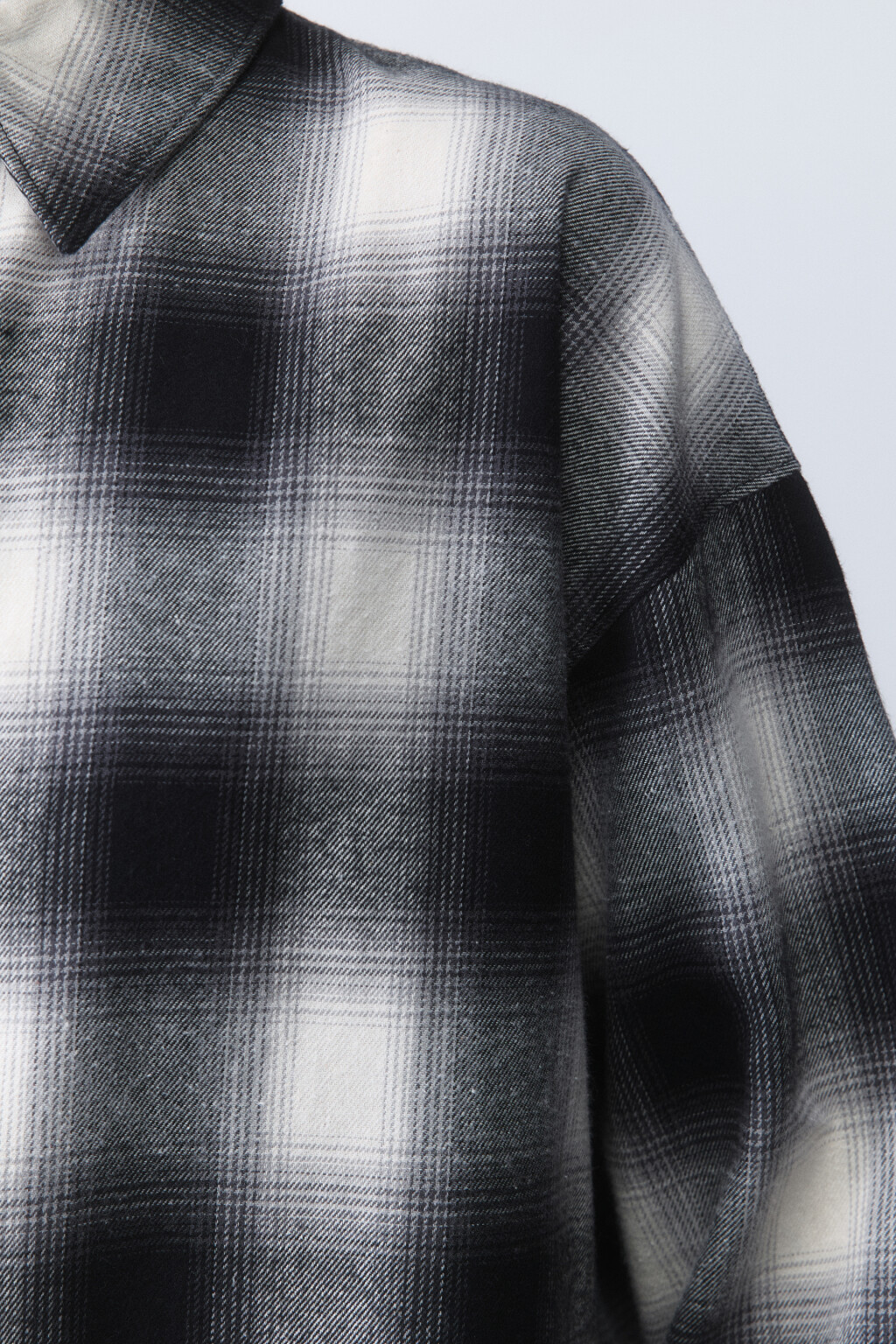 Рубашка oversize хлопковая в клетку - цвет черный - 6