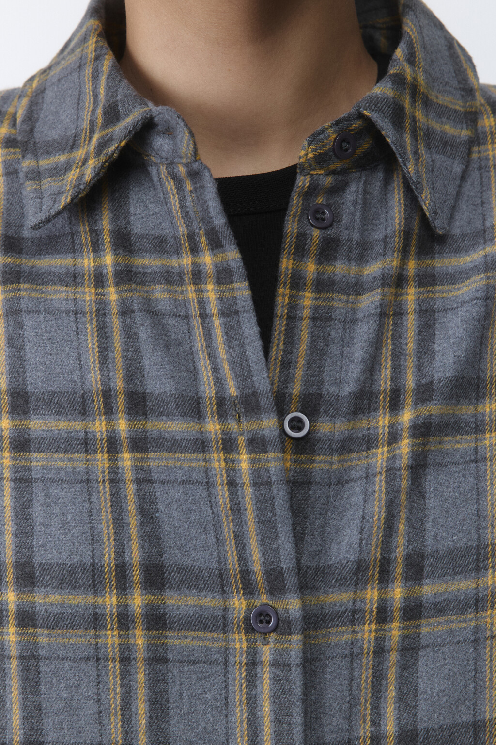 Рубашка oversize хлопковая в клетку - цвет мультиколор - 5