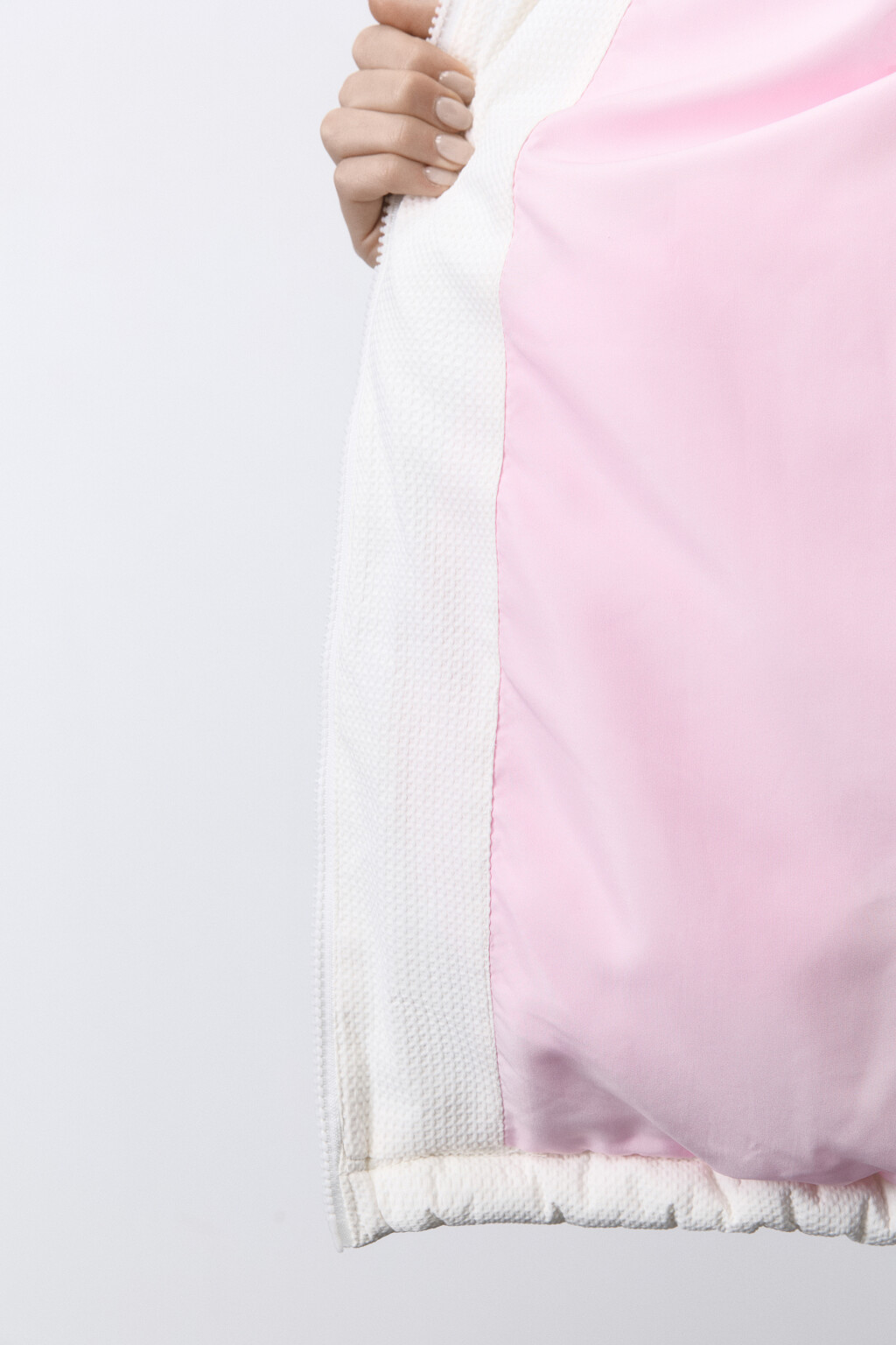 Куртка стеганая с флисовым капюшоном и ушками - цвет молочный - 9