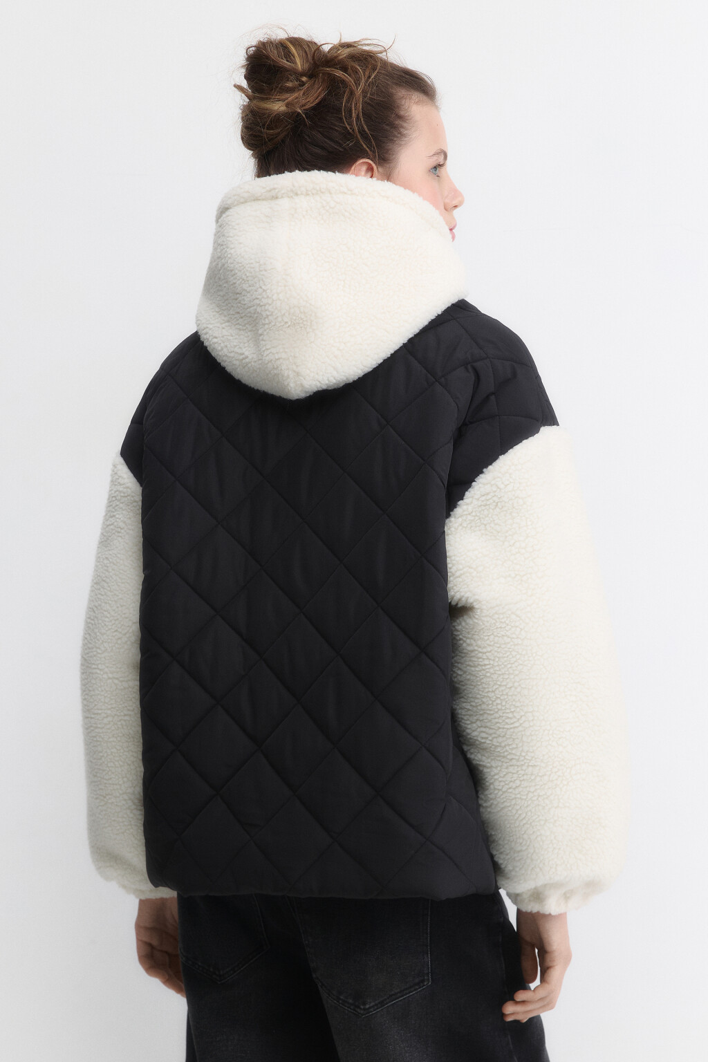 Куртка двуслойная плюшевая со стеганым верхом - цвет мультиколор - 4