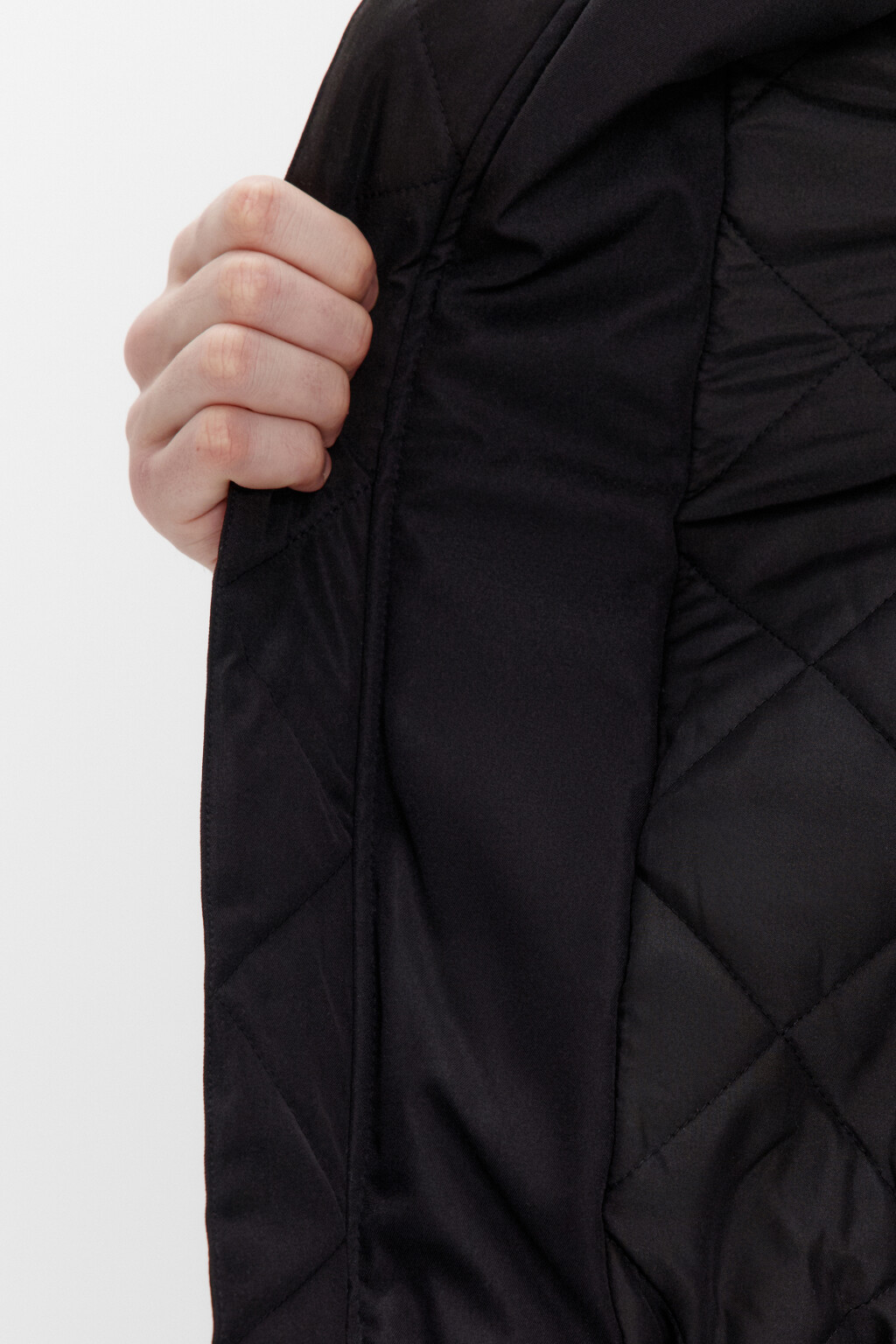 Куртка-бомбер свободная на утеплителе - цвет черный - 9