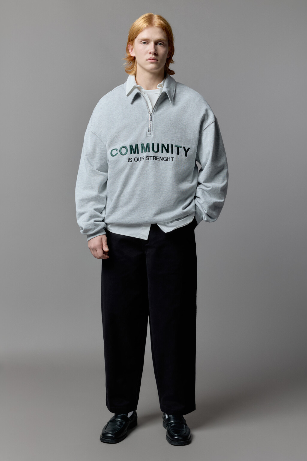 Брюки baggy fit широкие из хлопка - цвет черный - 4