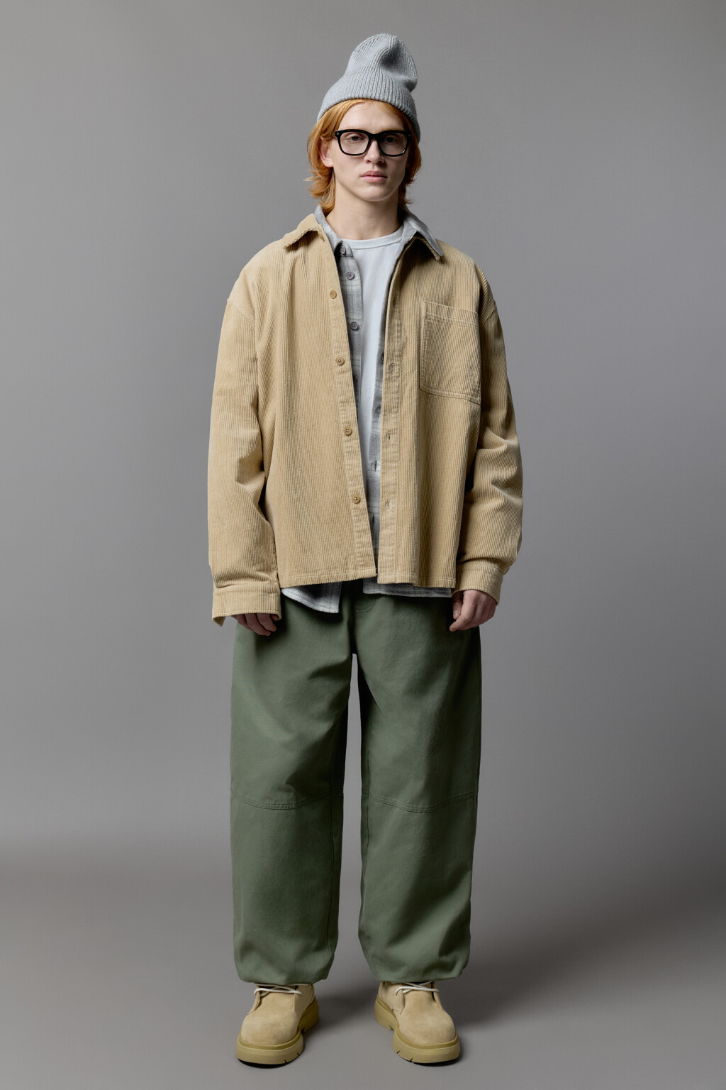 Брюки-джоггеры хлопковые с утяжками по низу - цвет зеленый - 6