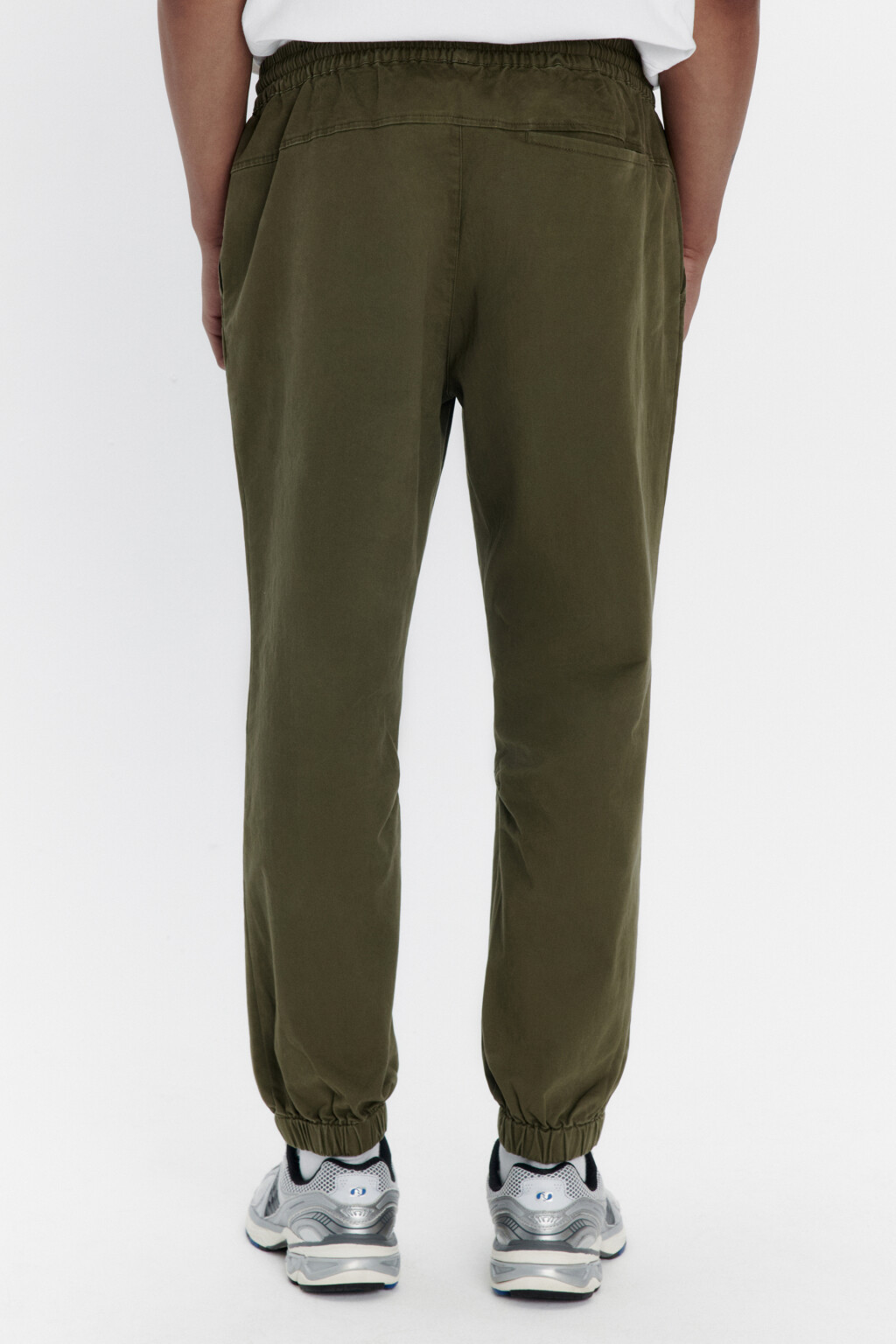 Брюки-джоггеры из хлопкового текстиля - цвет зеленый - 4