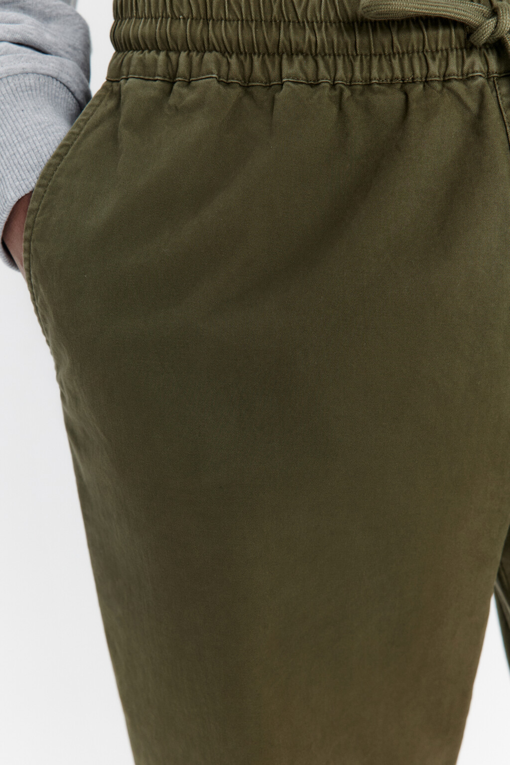 Брюки-джоггеры из хлопкового текстиля - цвет зеленый - 6
