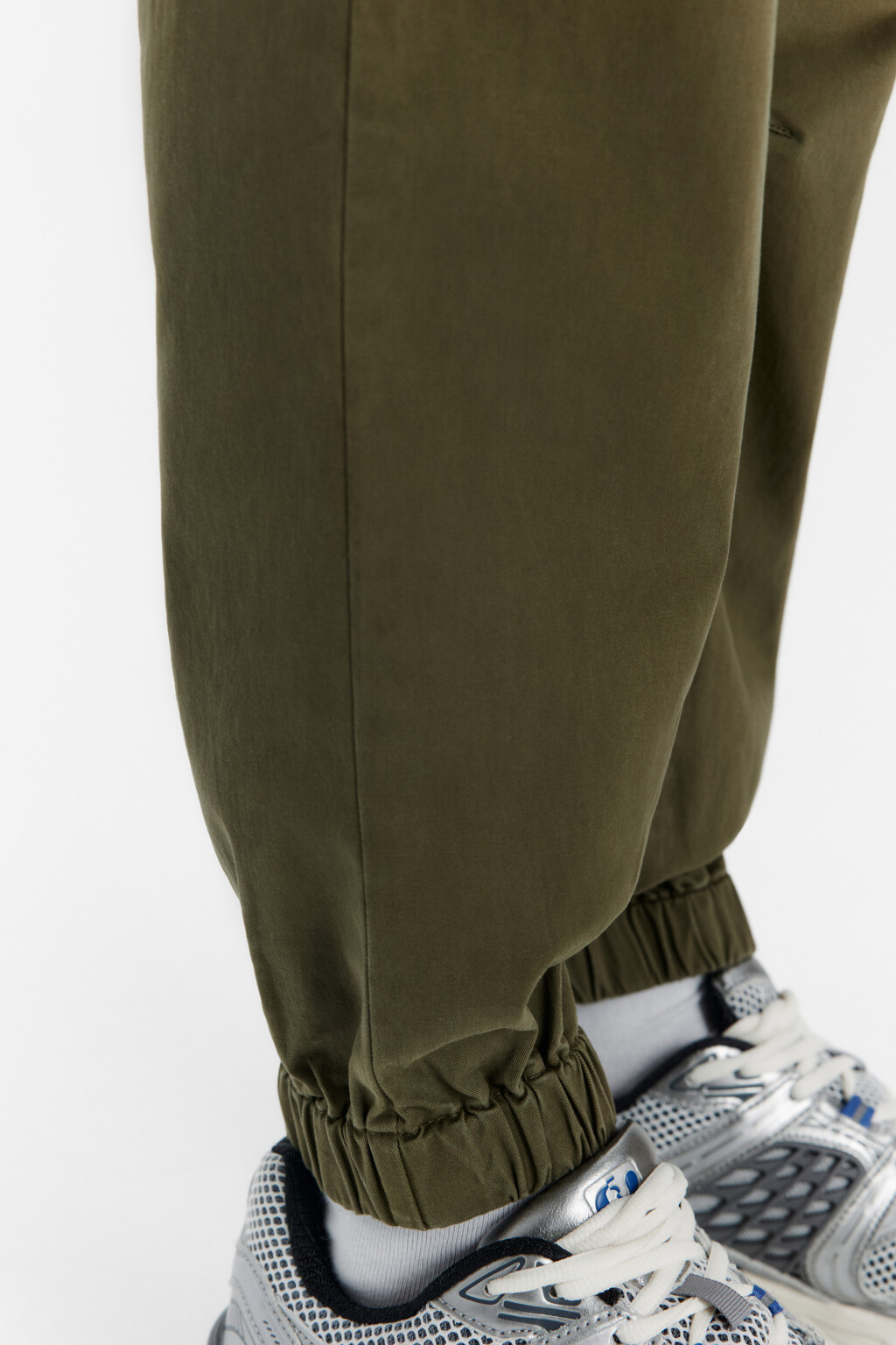 Брюки-джоггеры из хлопкового текстиля - цвет зеленый - 7