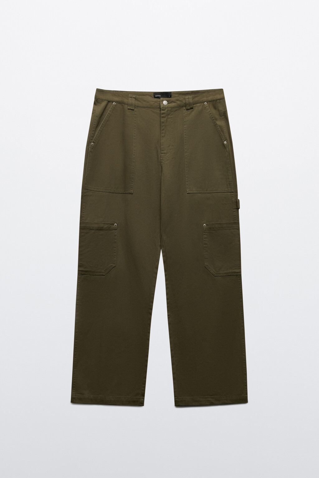 Брюки carpenter fit широкие хлопковые - цвет зеленый - 10