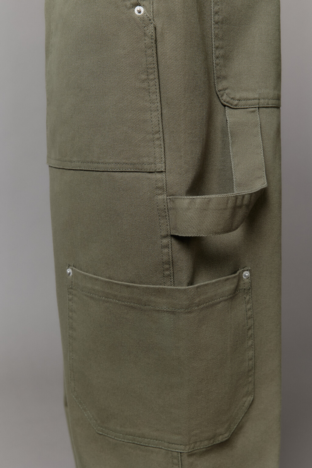 Брюки carpenter fit широкие хлопковые - цвет зеленый - 9