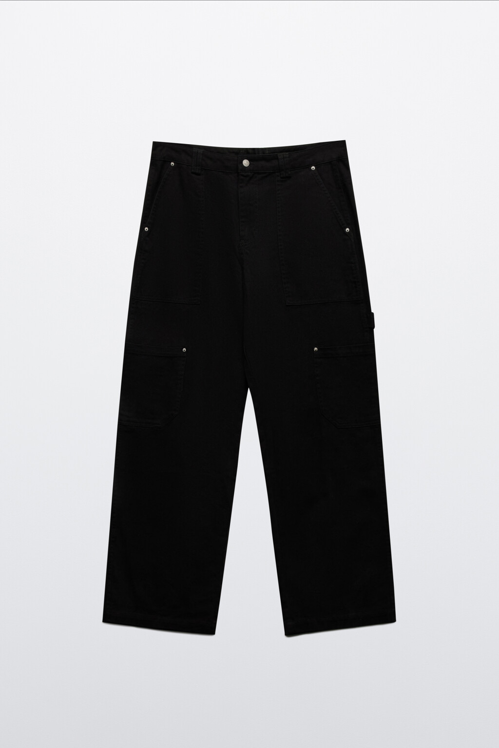 Брюки carpenter fit широкие хлопковые - цвет черный - 10