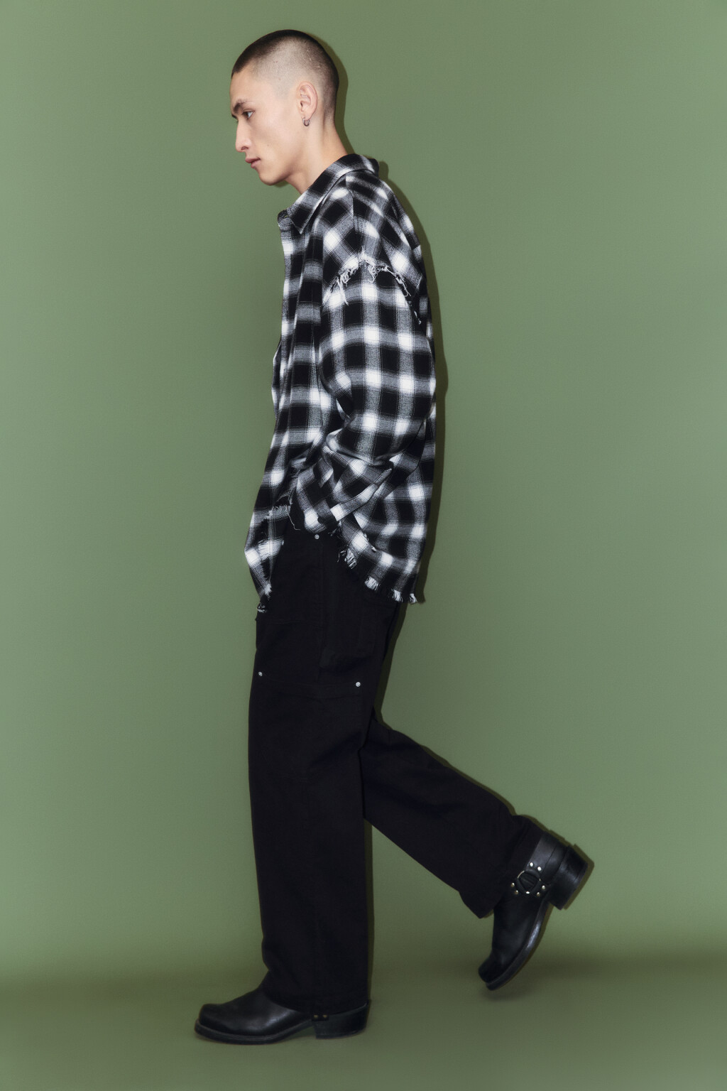 Брюки carpenter fit широкие хлопковые - цвет черный - 1