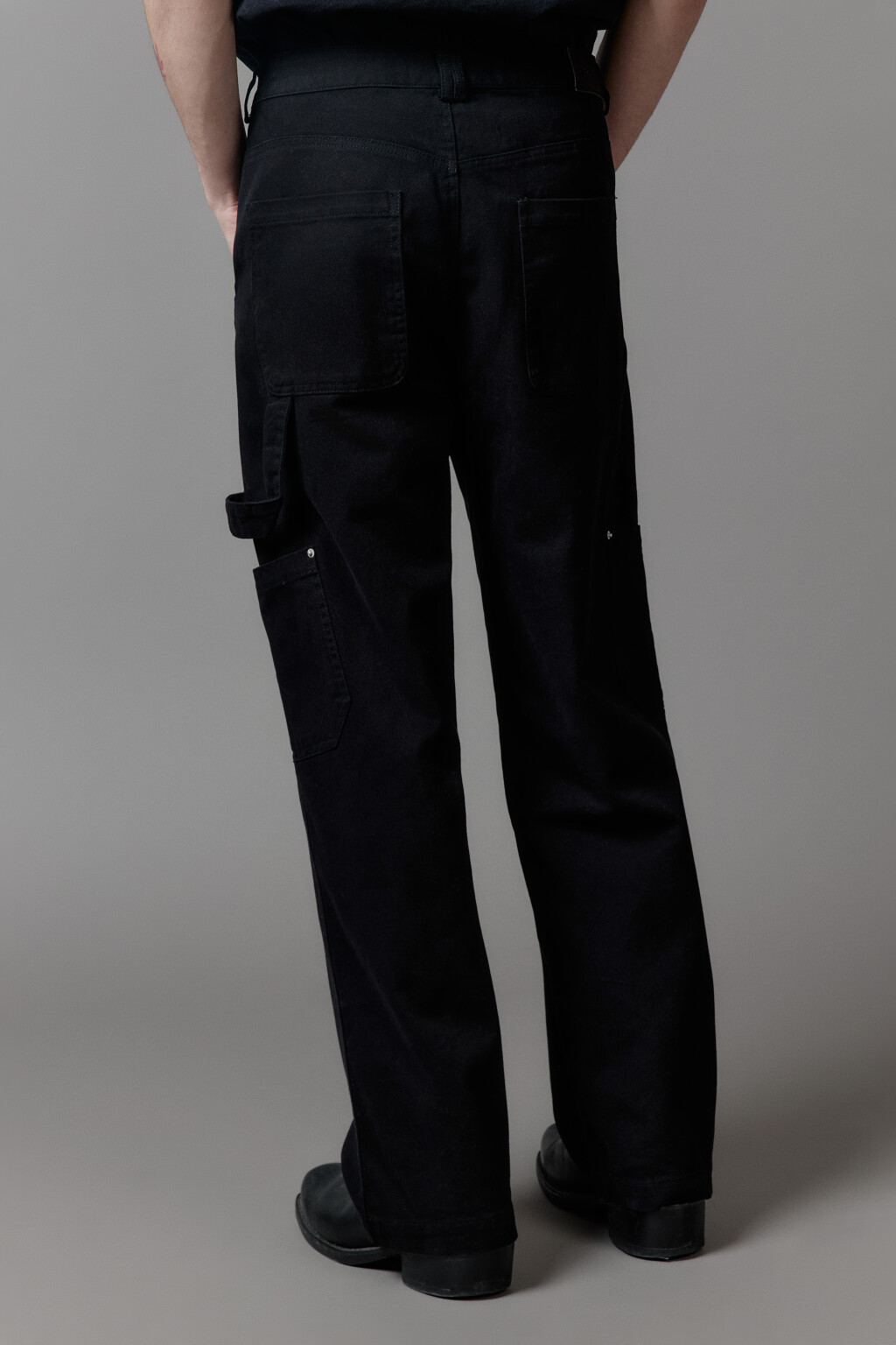 Брюки carpenter fit широкие хлопковые - цвет черный - 6