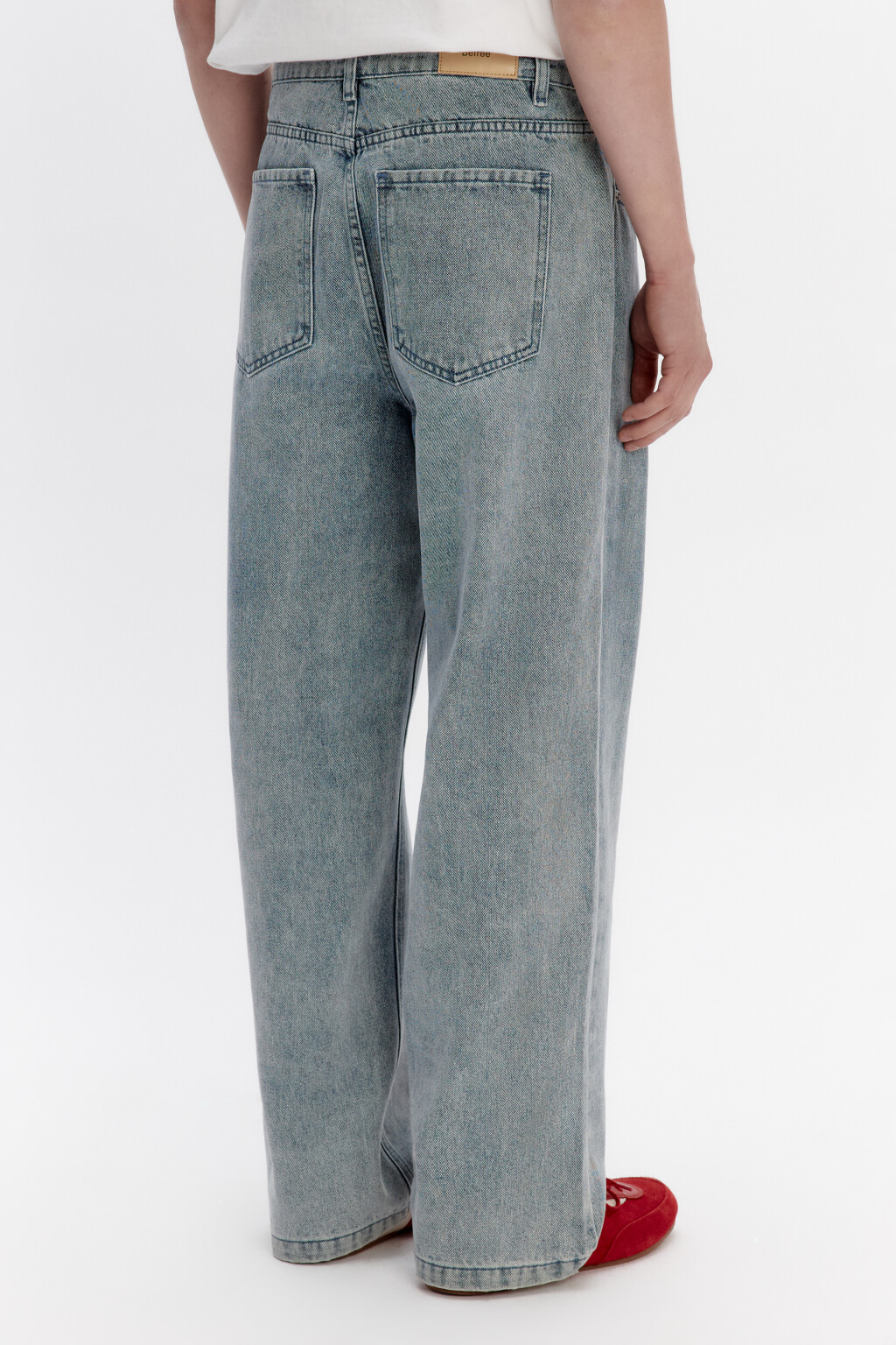 Джинсы loose fit свободные со средней посадкой - цвет голубой - 3