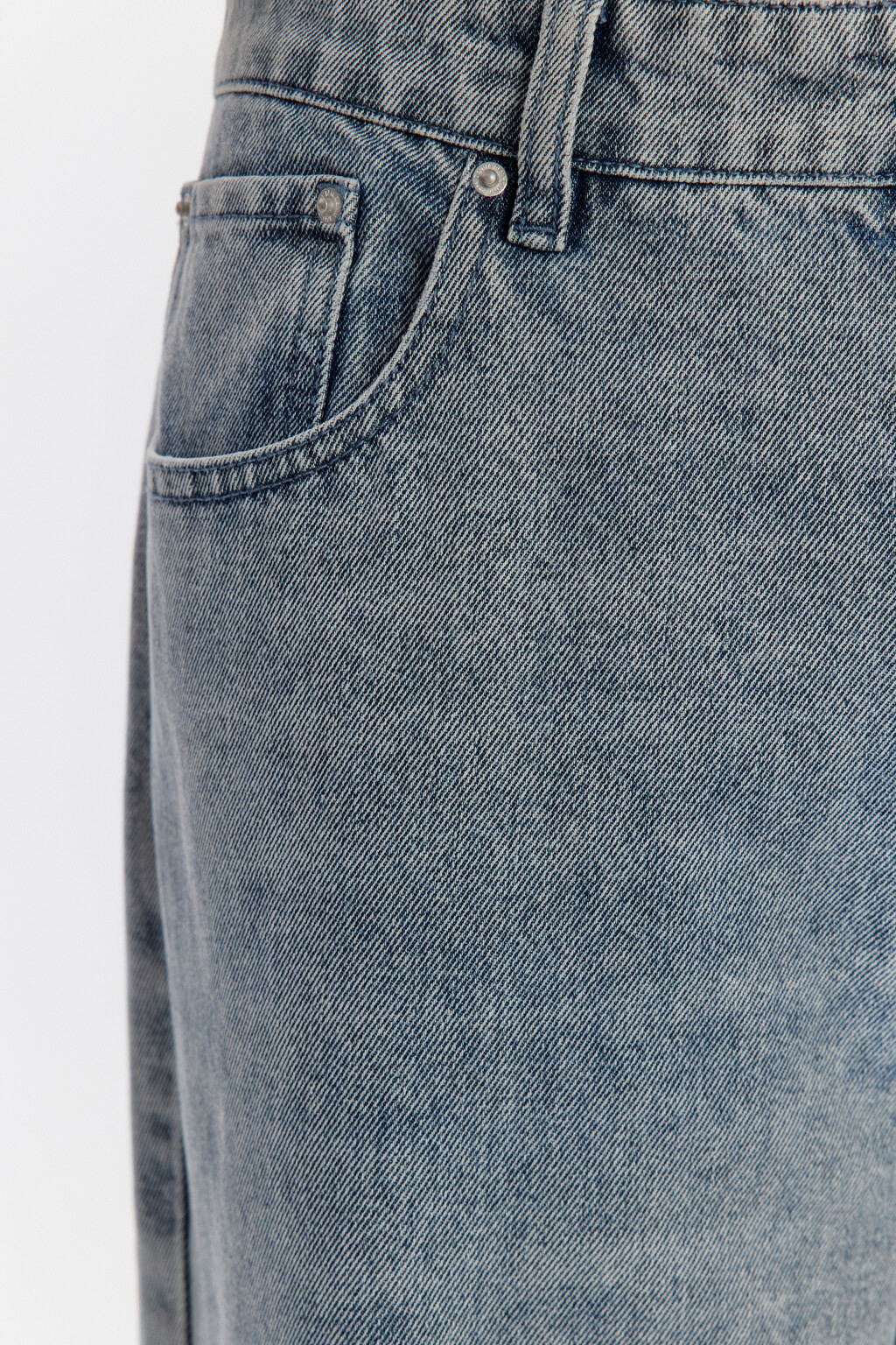 Джинсы loose fit свободные со средней посадкой - цвет голубой - 5