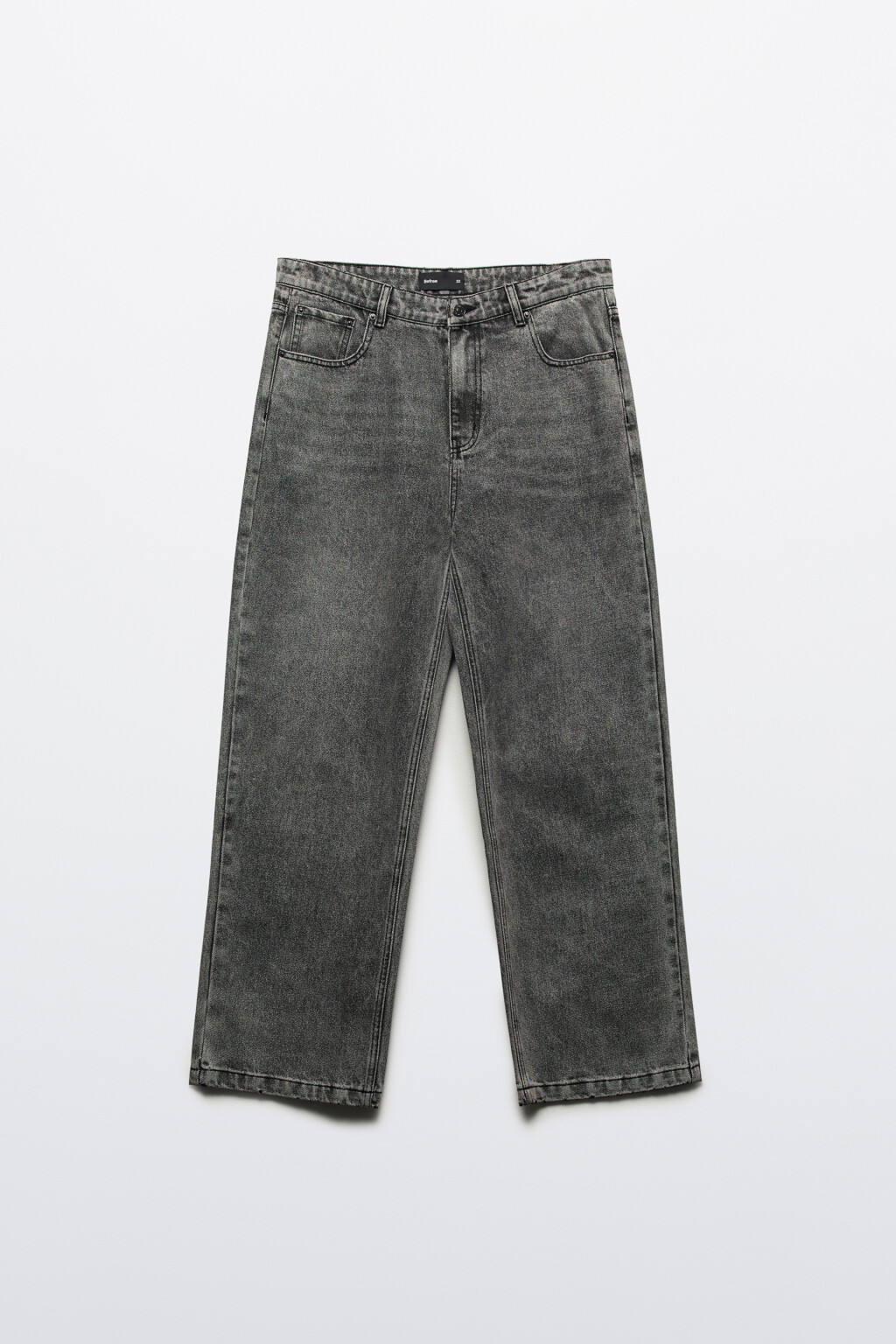 Джинсы loose fit свободные со средней посадкой - цвет серый - 8