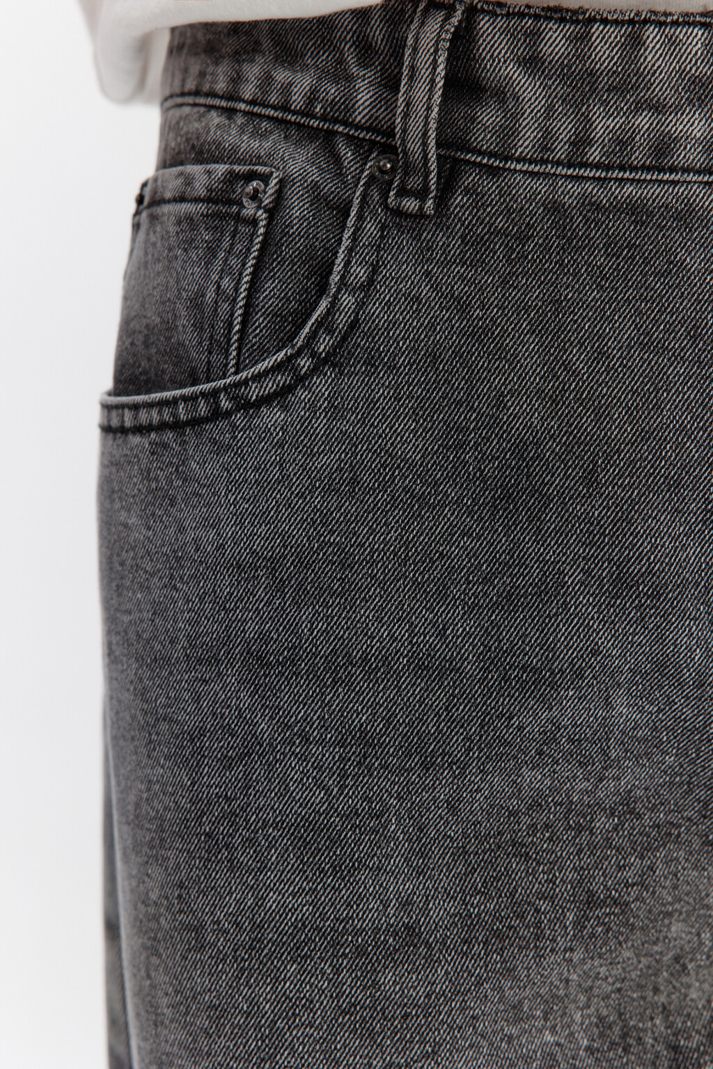 Джинсы loose fit свободные со средней посадкой - цвет серый - 6