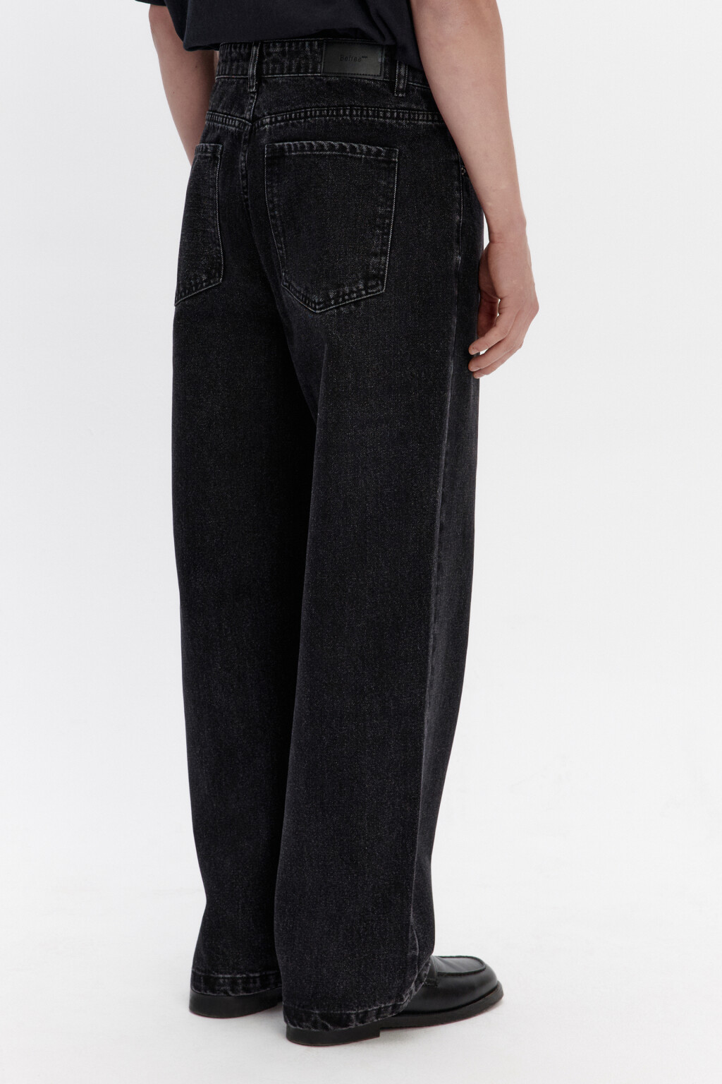 Джинсы loose fit свободные со средней посадкой - цвет черный - 4