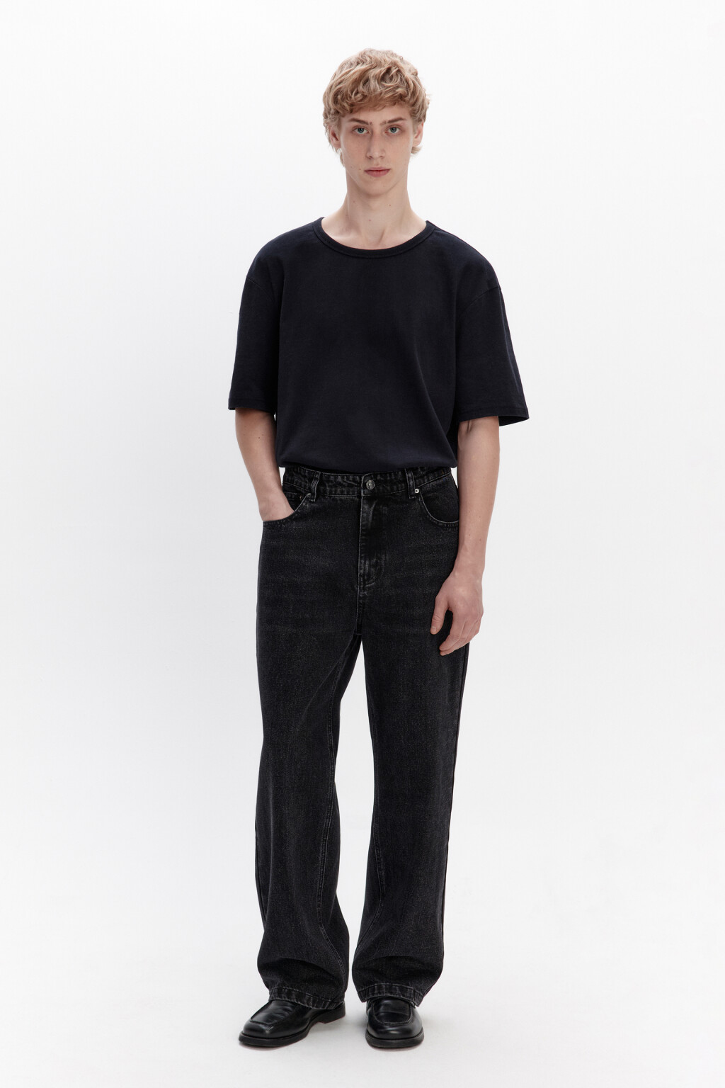 Джинсы loose fit свободные со средней посадкой - цвет черный - 5