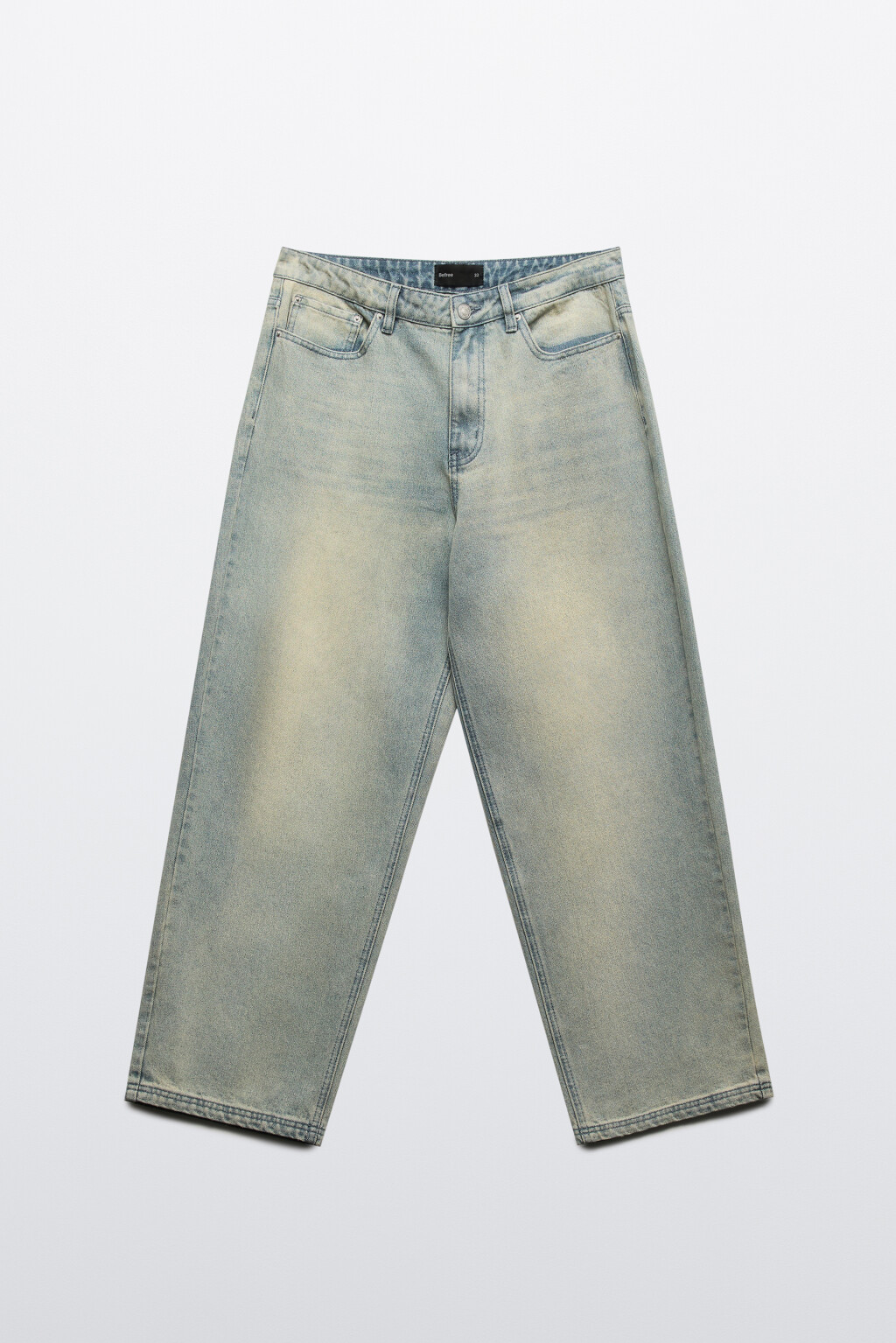 Джинсы skater fit широкие со стиркой - цвет голубой - 7