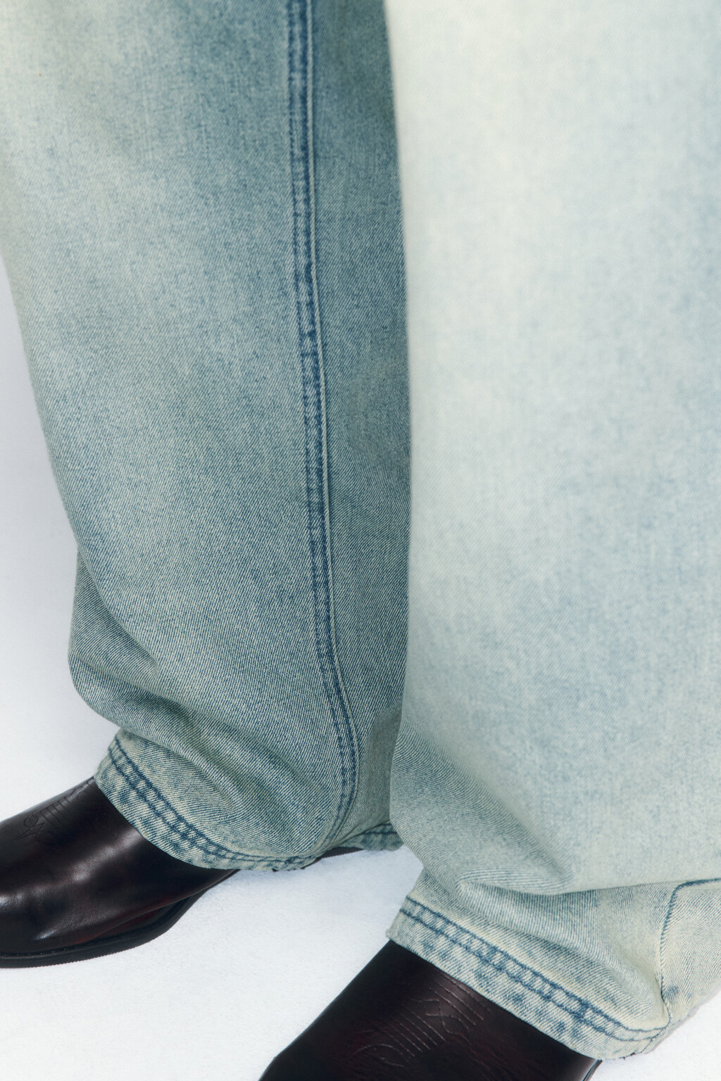 Джинсы skater fit широкие со стиркой - цвет голубой - 6