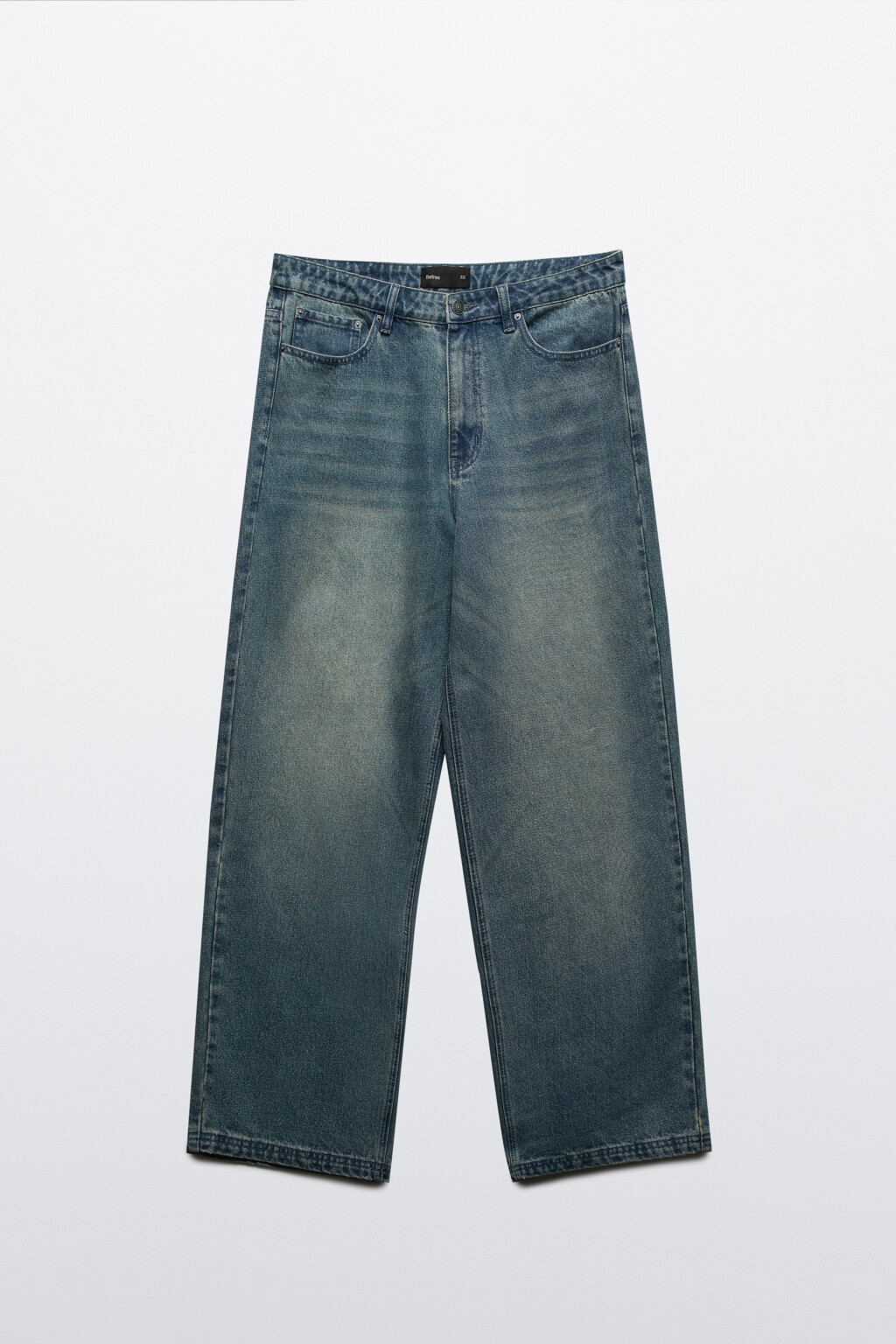 Джинсы skater fit широкие со стиркой - цвет голубой - 10