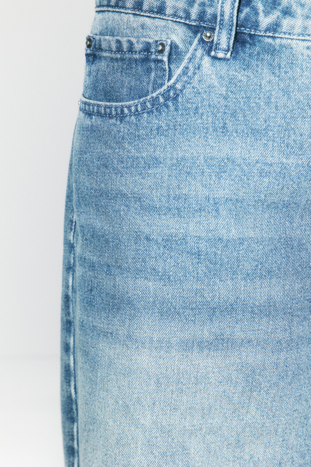 Джинсы skater fit широкие со стиркой - цвет голубой - 7