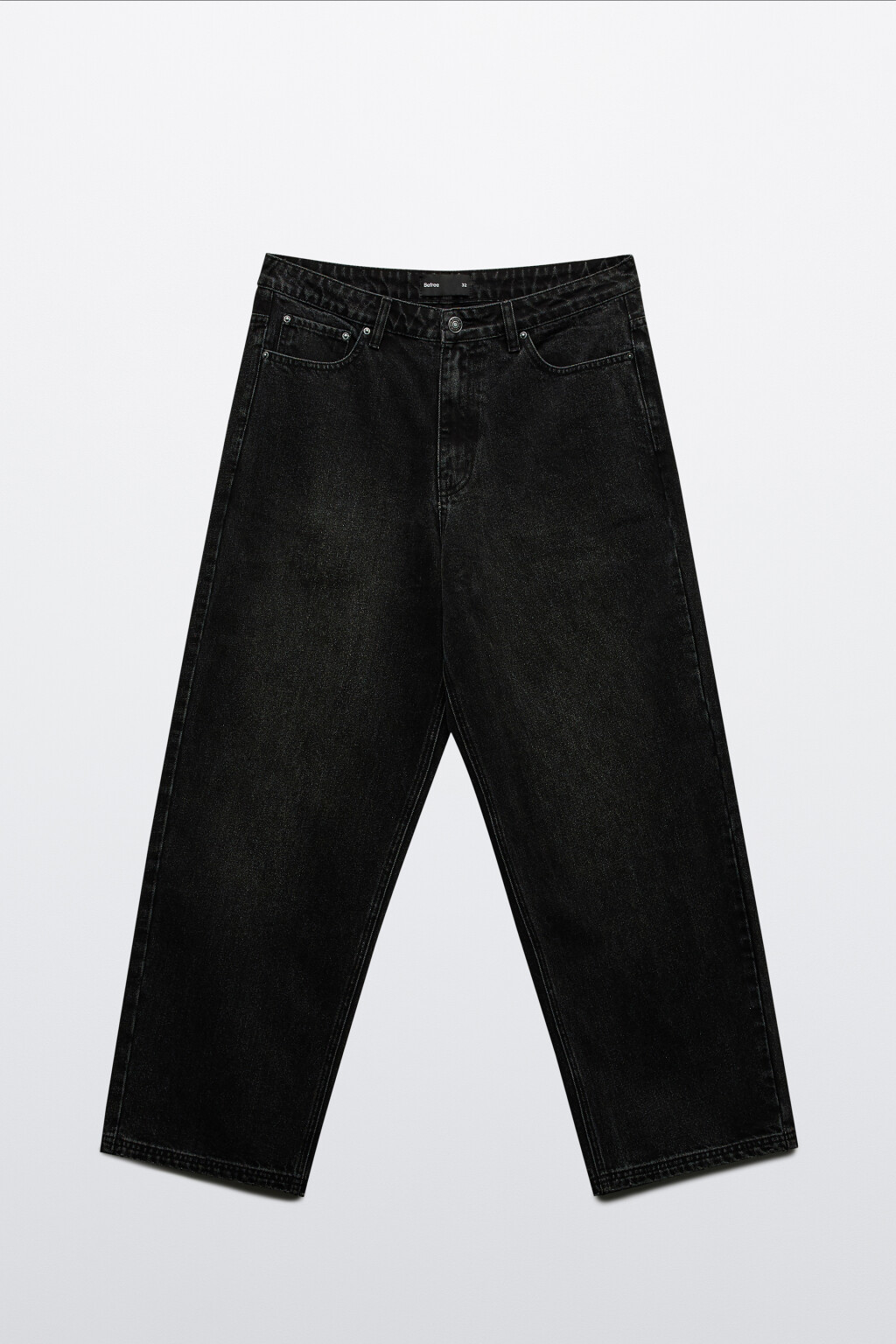 Джинсы skater fit широкие со стиркой - цвет серый - 8