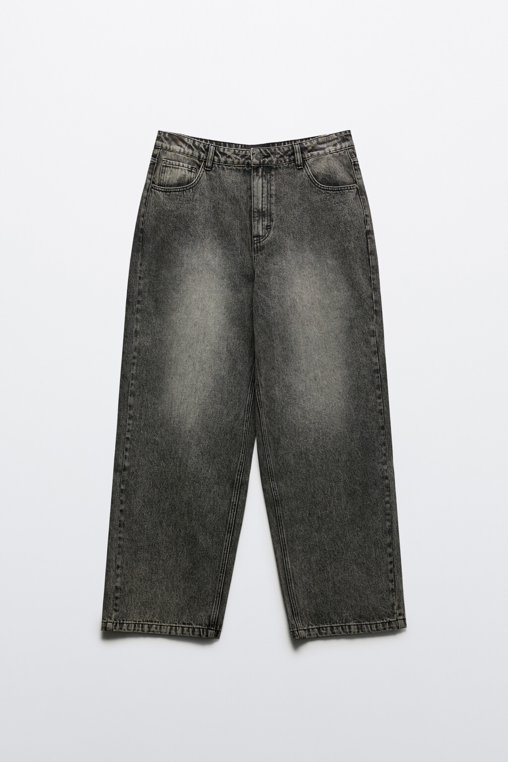 Джинсы baggy с выстиранным эффектом - цвет серый - 7