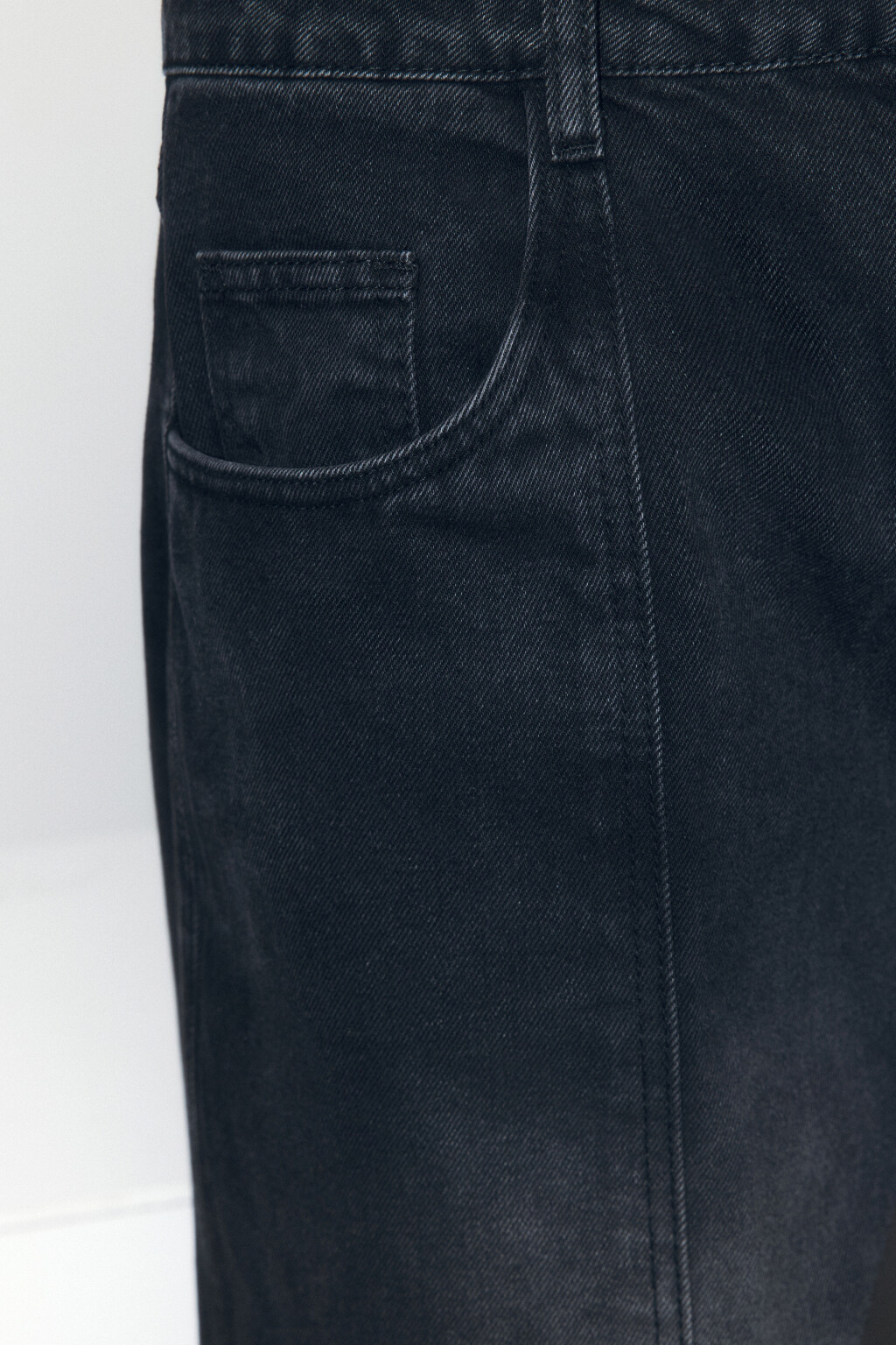 Джинсы baggy широкие с декоративными швами - цвет черный - 7