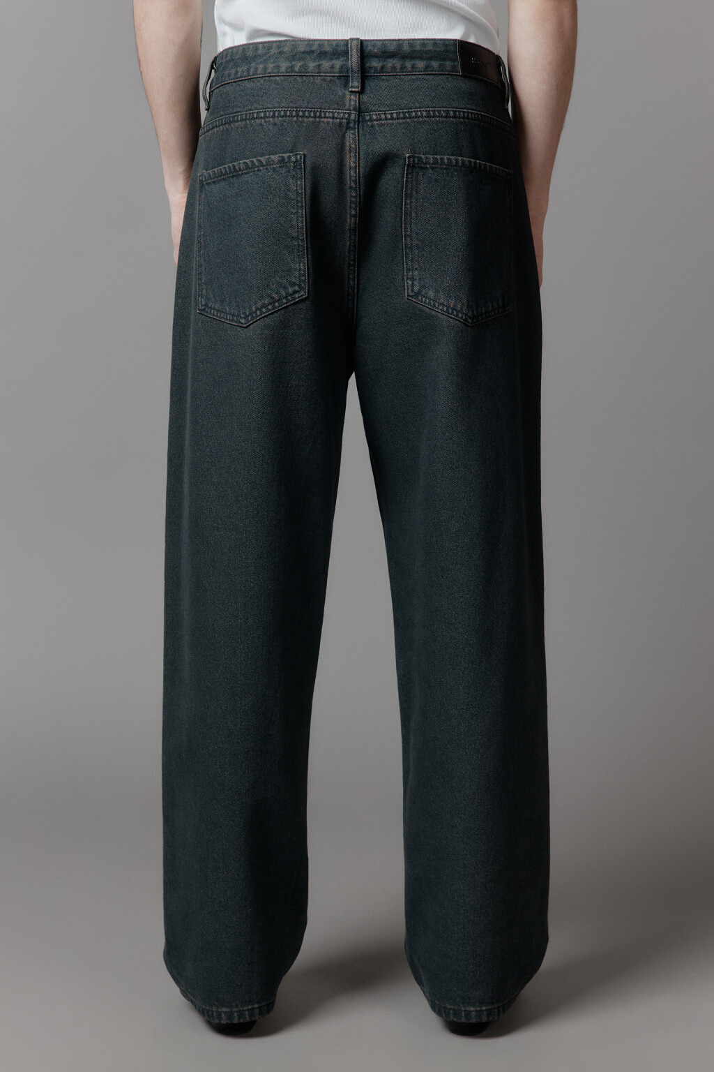 Джинсы baggy fit широкие с вареным эффектом - цвет серый - 6