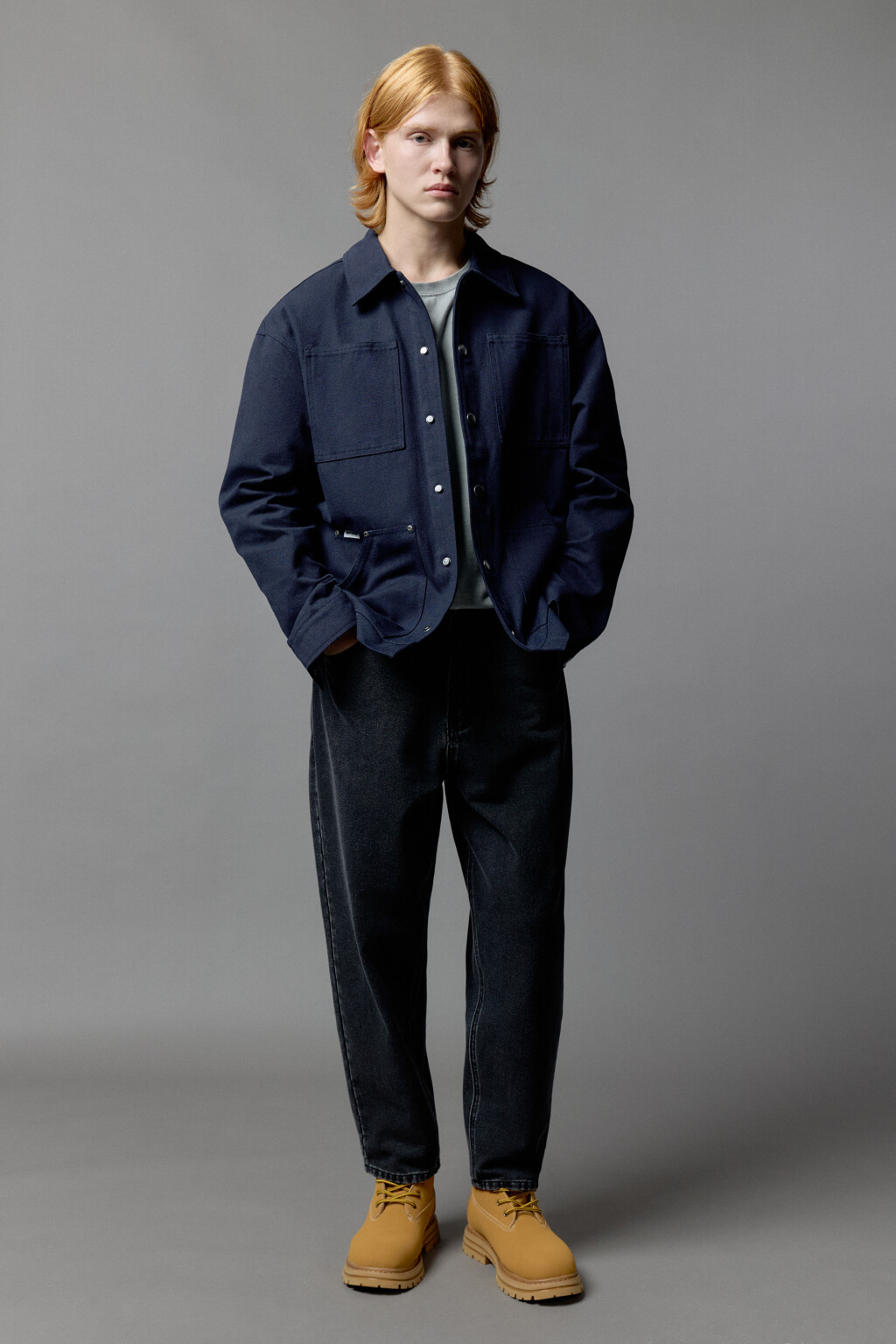 Джинсы-бананы широкие со средней посадкой - цвет черный - 5