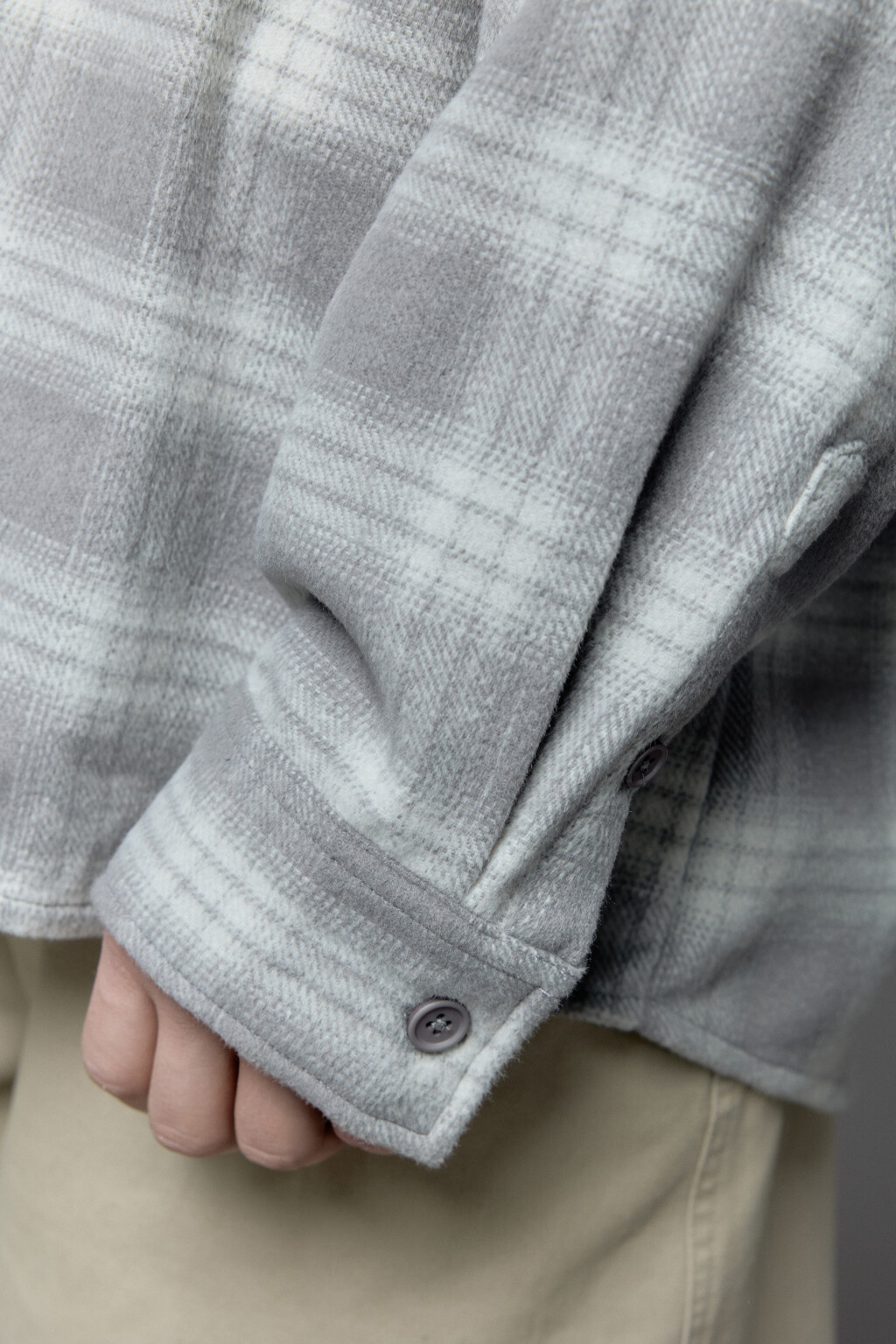 Рубашка клетчатая с принтом-надписью - цвет синий - 6