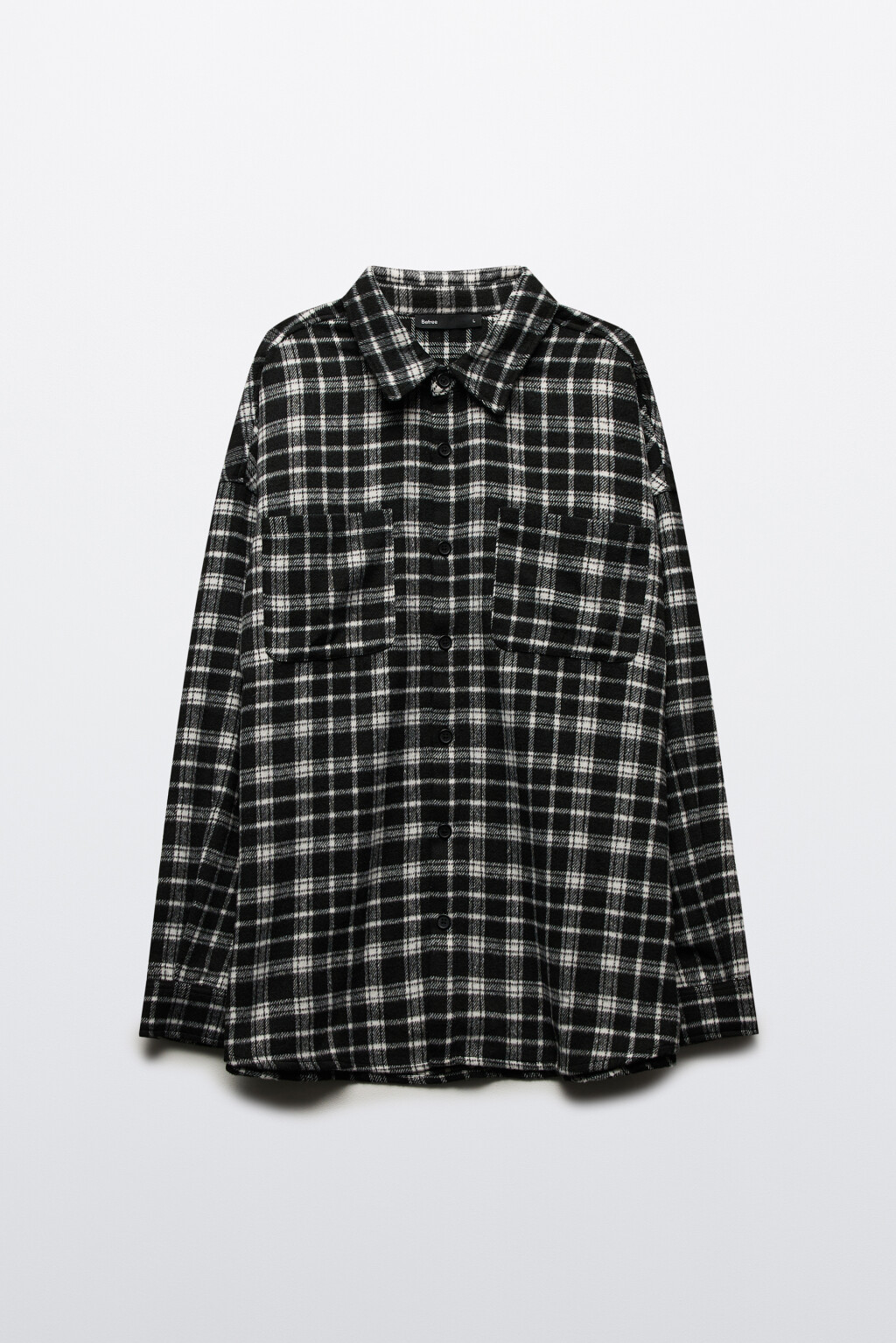 Рубашка теплая с принтом в клетку - цвет зеленый - 7