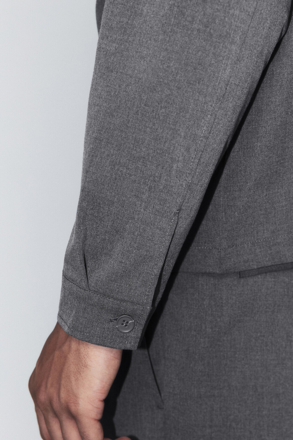 Рубашка-овершот плотная с карманами - цвет серый - 7