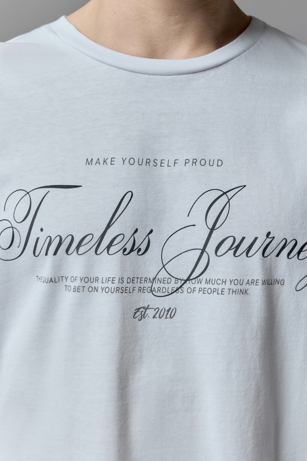 Футболка boxy fit с принтом-надписью - цвет белый - 6