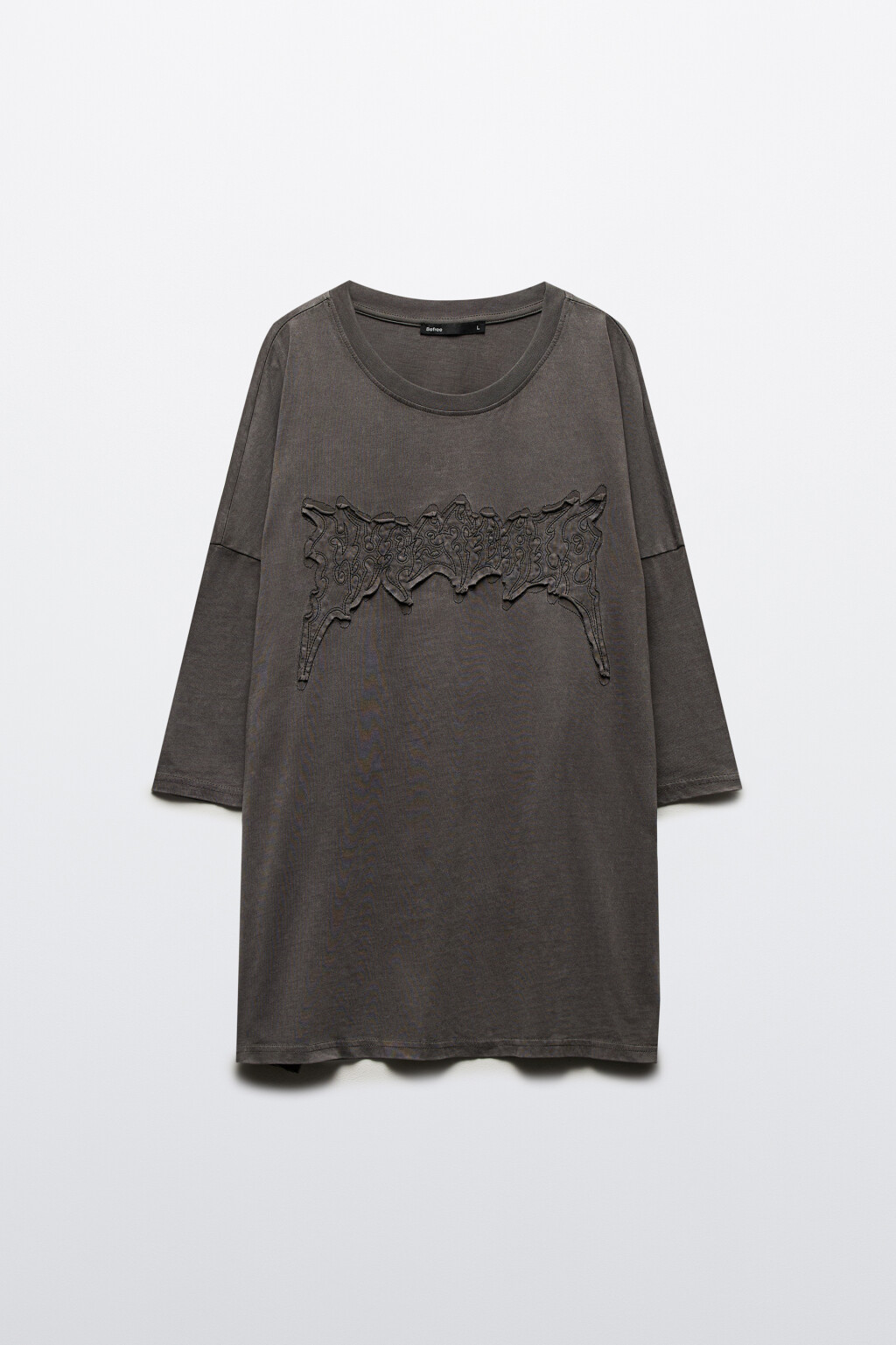 Футболка oversize в стиле гранж - цвет серый - 9