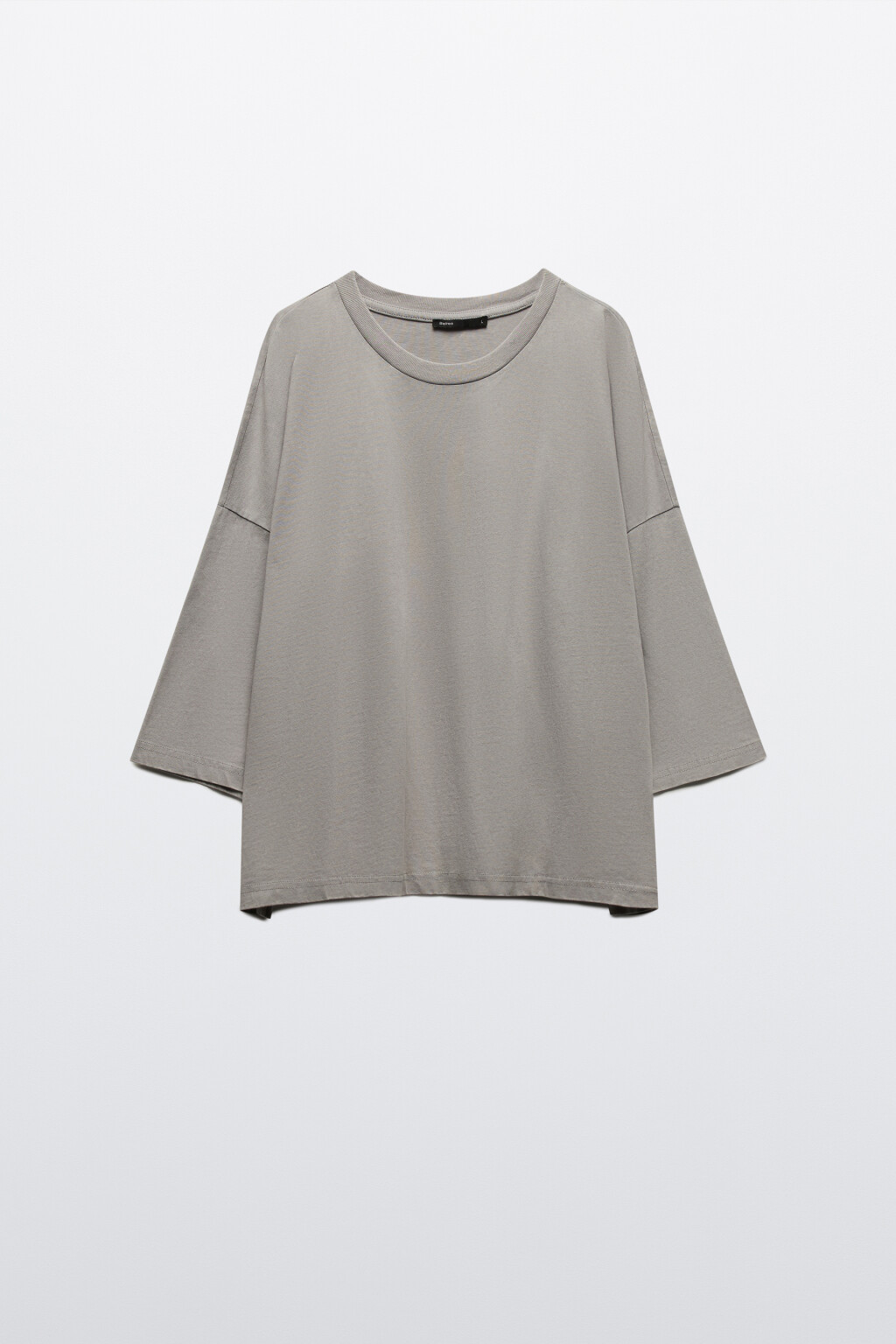 Футболка boxy fit хлопковая с вареным эффектом - цвет серый - 6